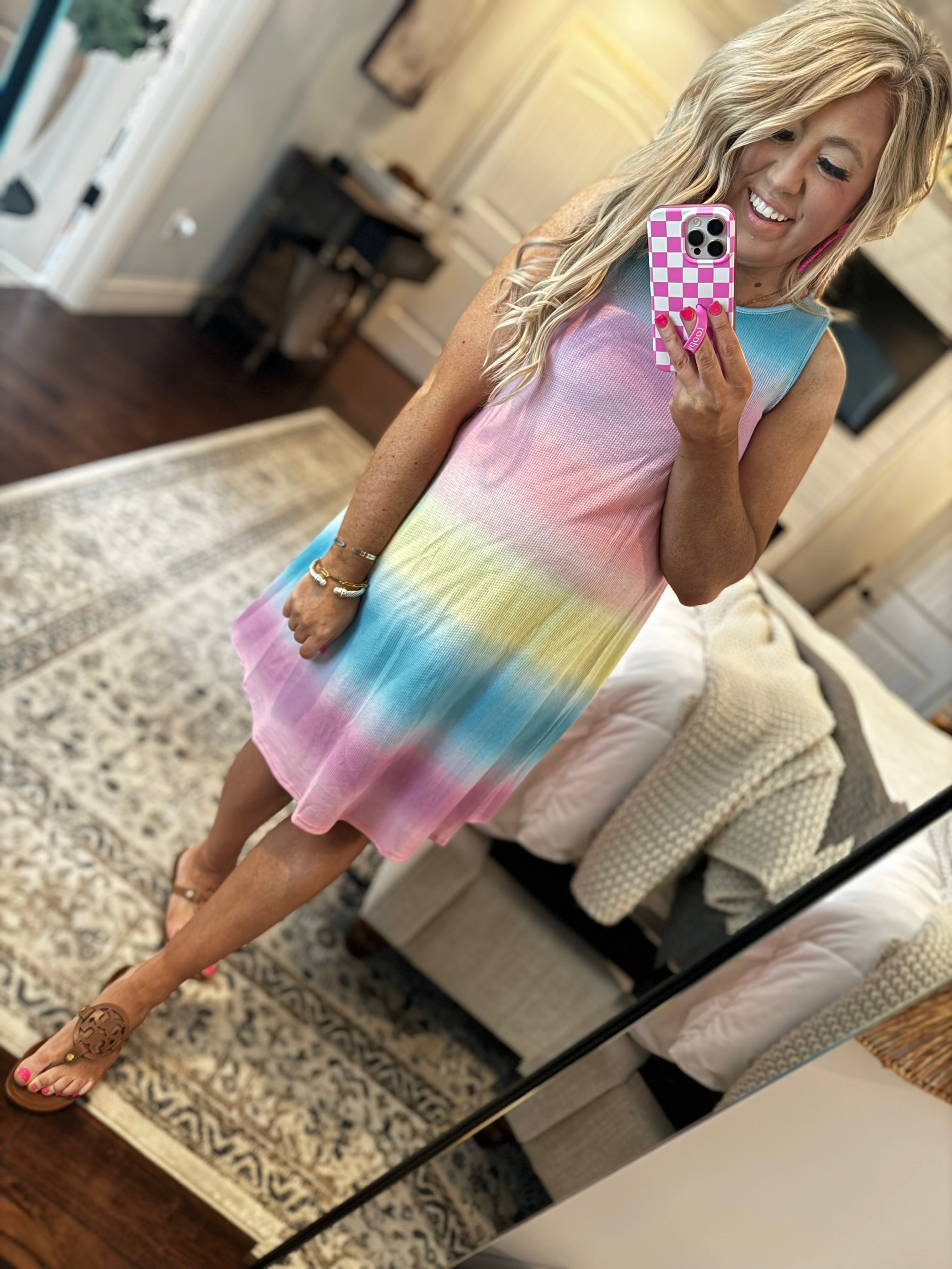 TIE DYE TANK DRESS