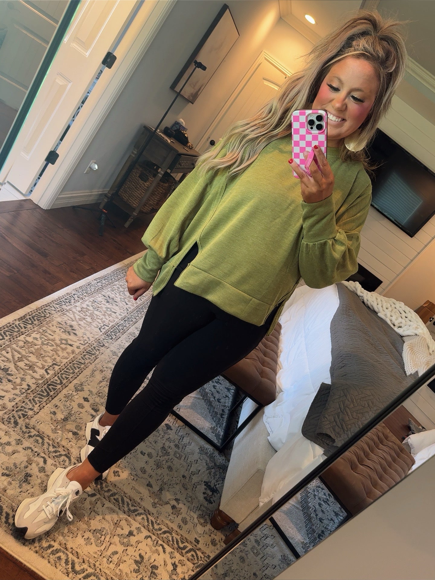 GREEN PULLOVER TOP 23L