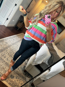 STRIPE COLORFUL TOP 36B