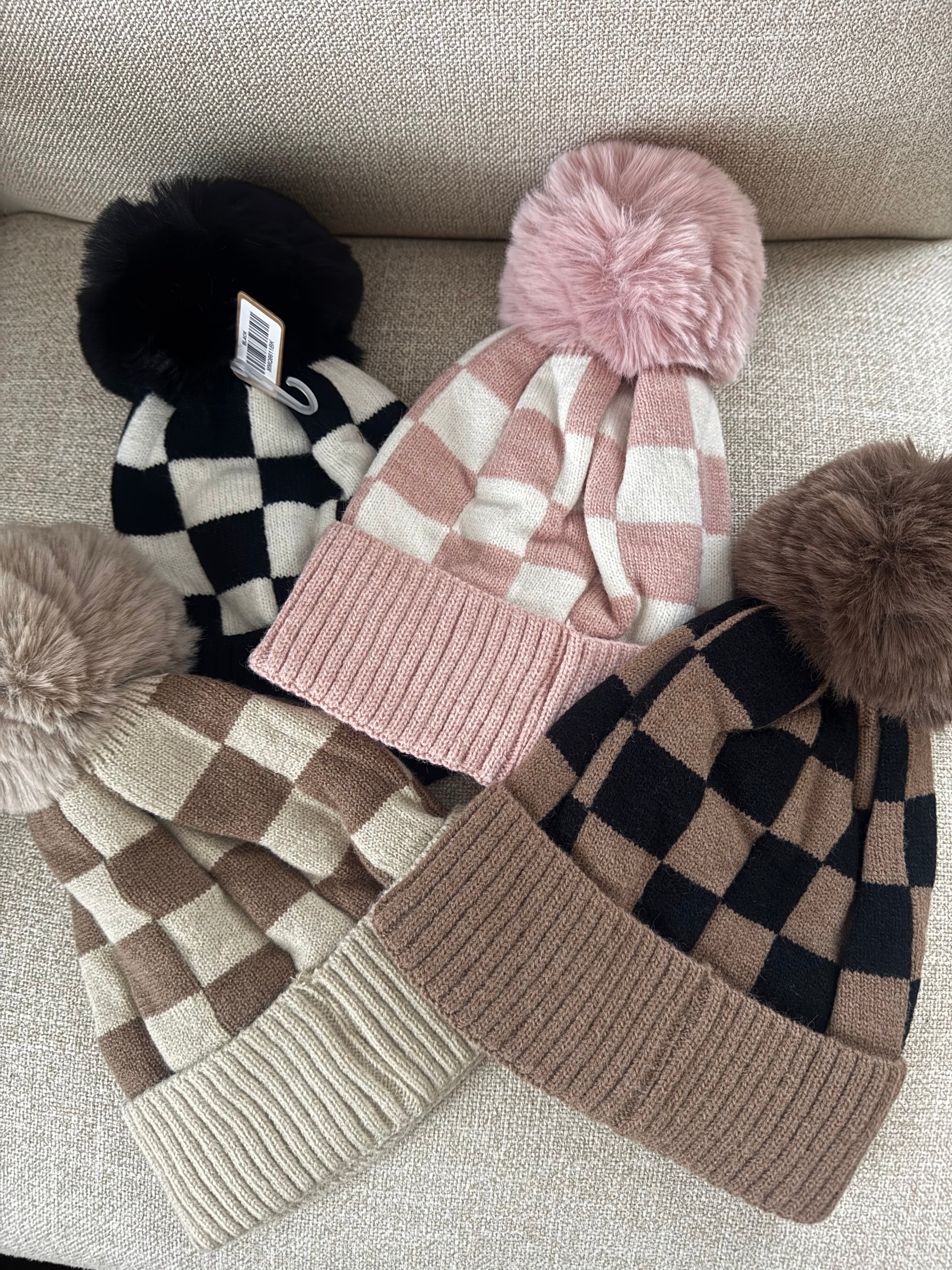 DOORBUSTER CHECKERED BEANIES