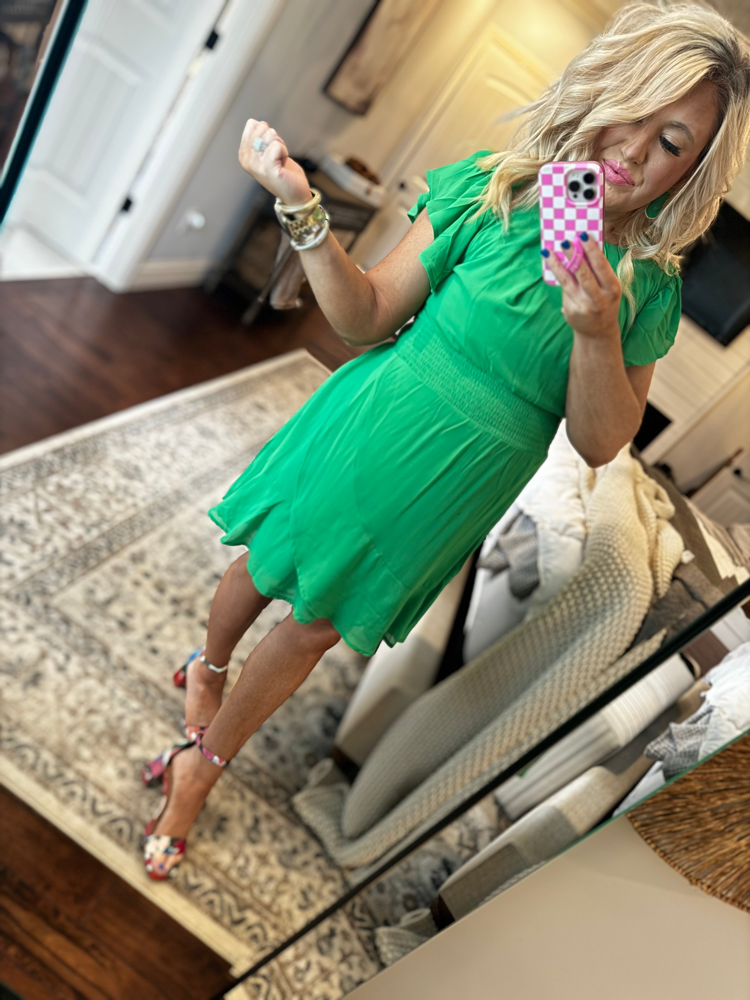 KELLY GREEN DRESS