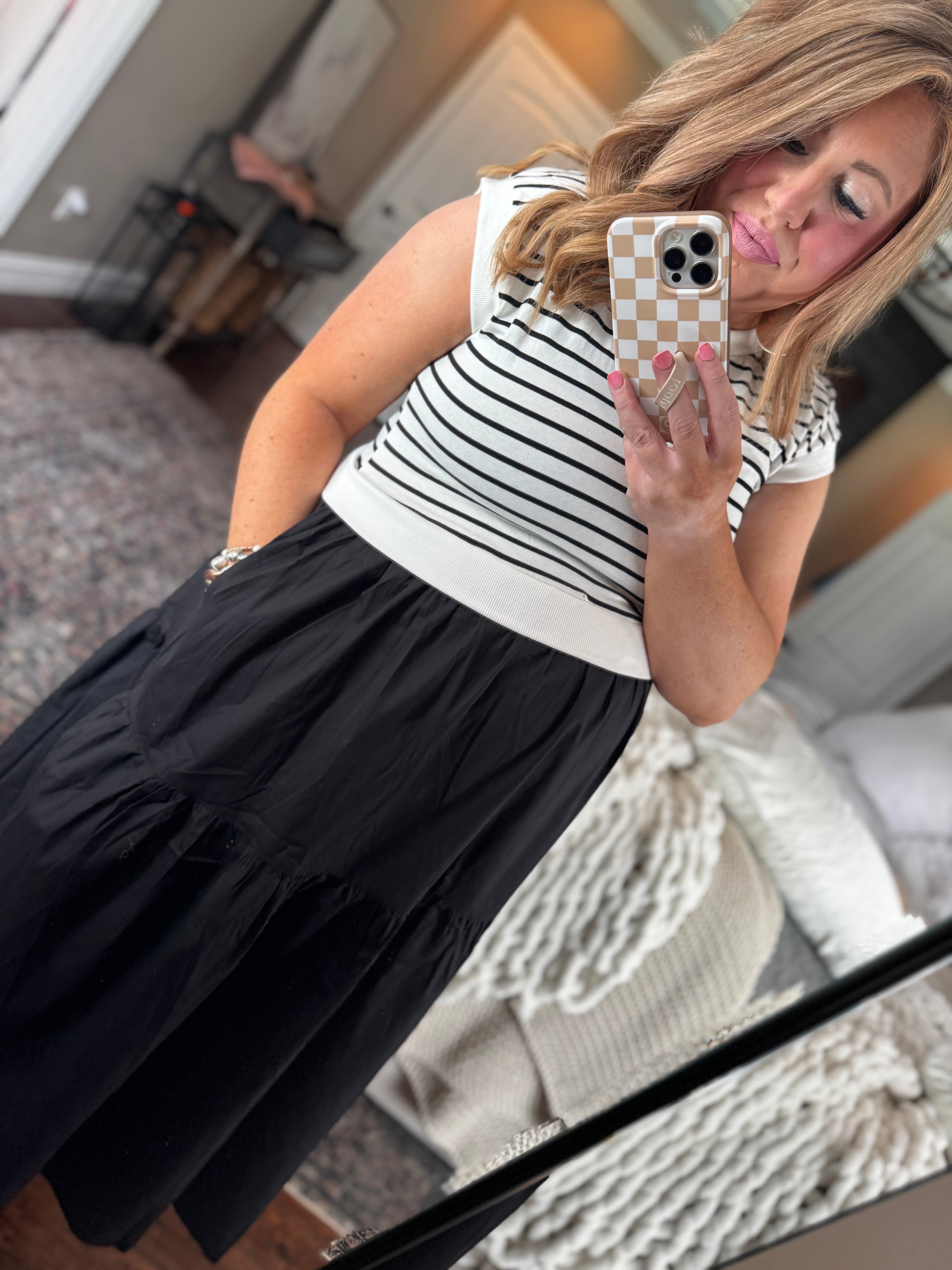 BLACK STRIPE DRESS 4F
