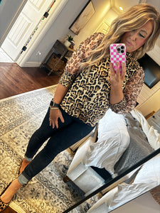 ANIMAL PRINT TOP- 8F