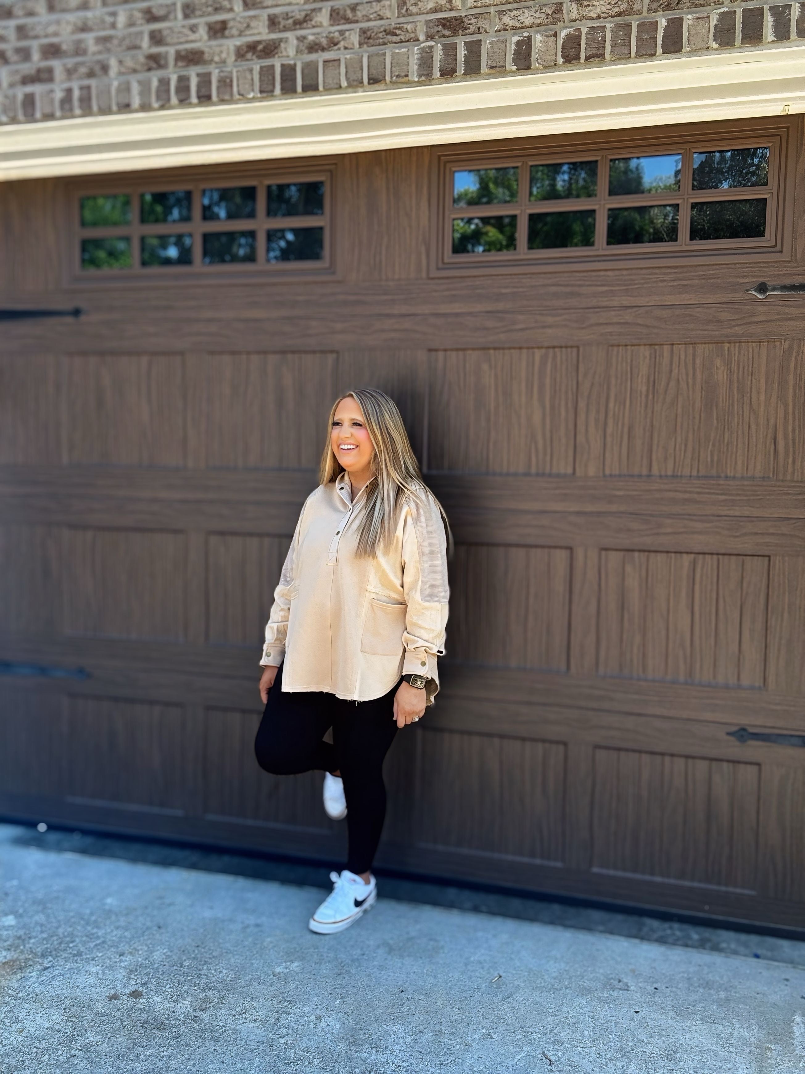 OAT HALF SNAP HOODIE M11