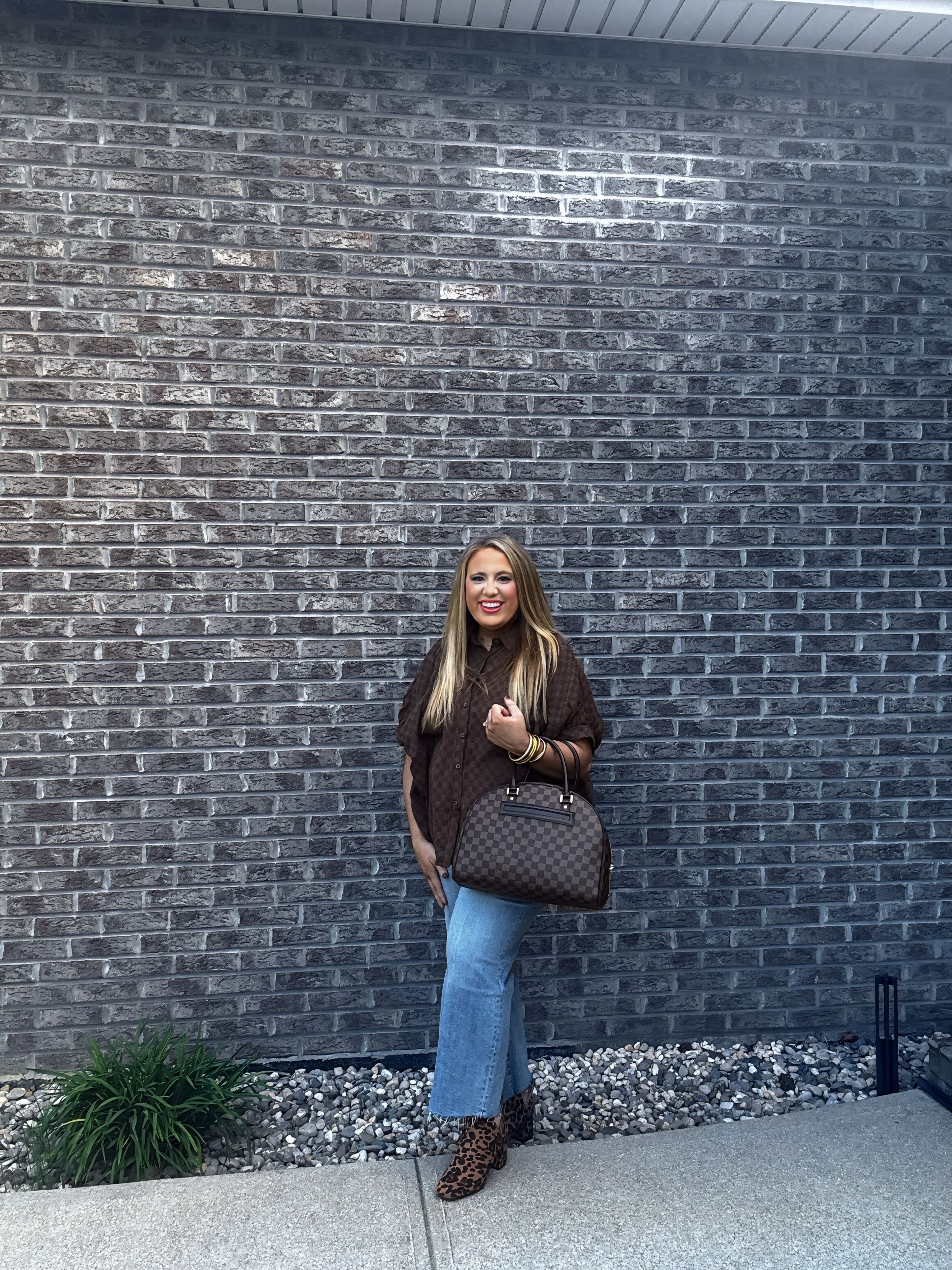 CHOCOLATE CHECKERED TOP N5