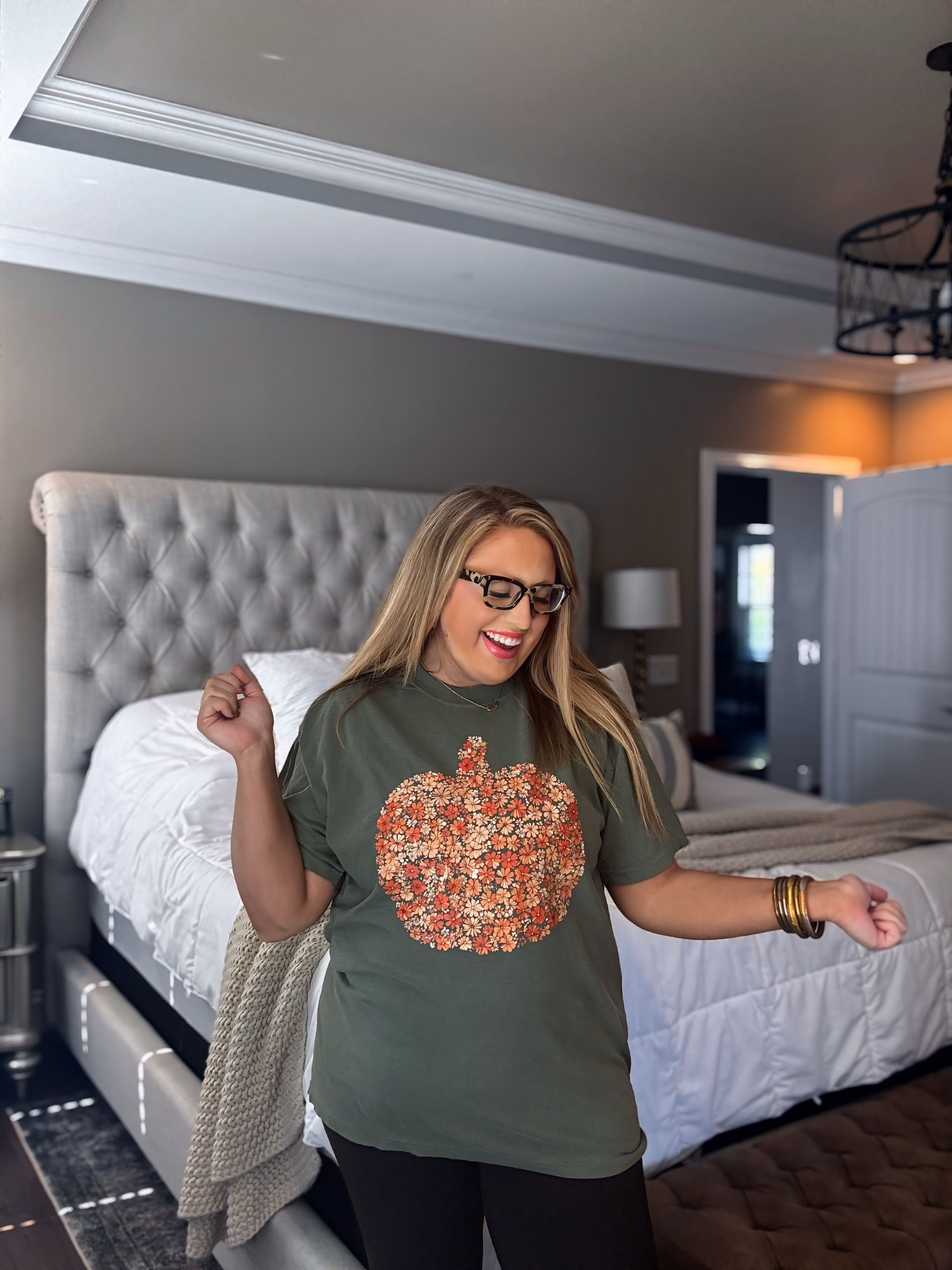 FLORAL PUMPKIN TEE N12