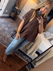 CHOCOLATE CHECKERED TOP N5