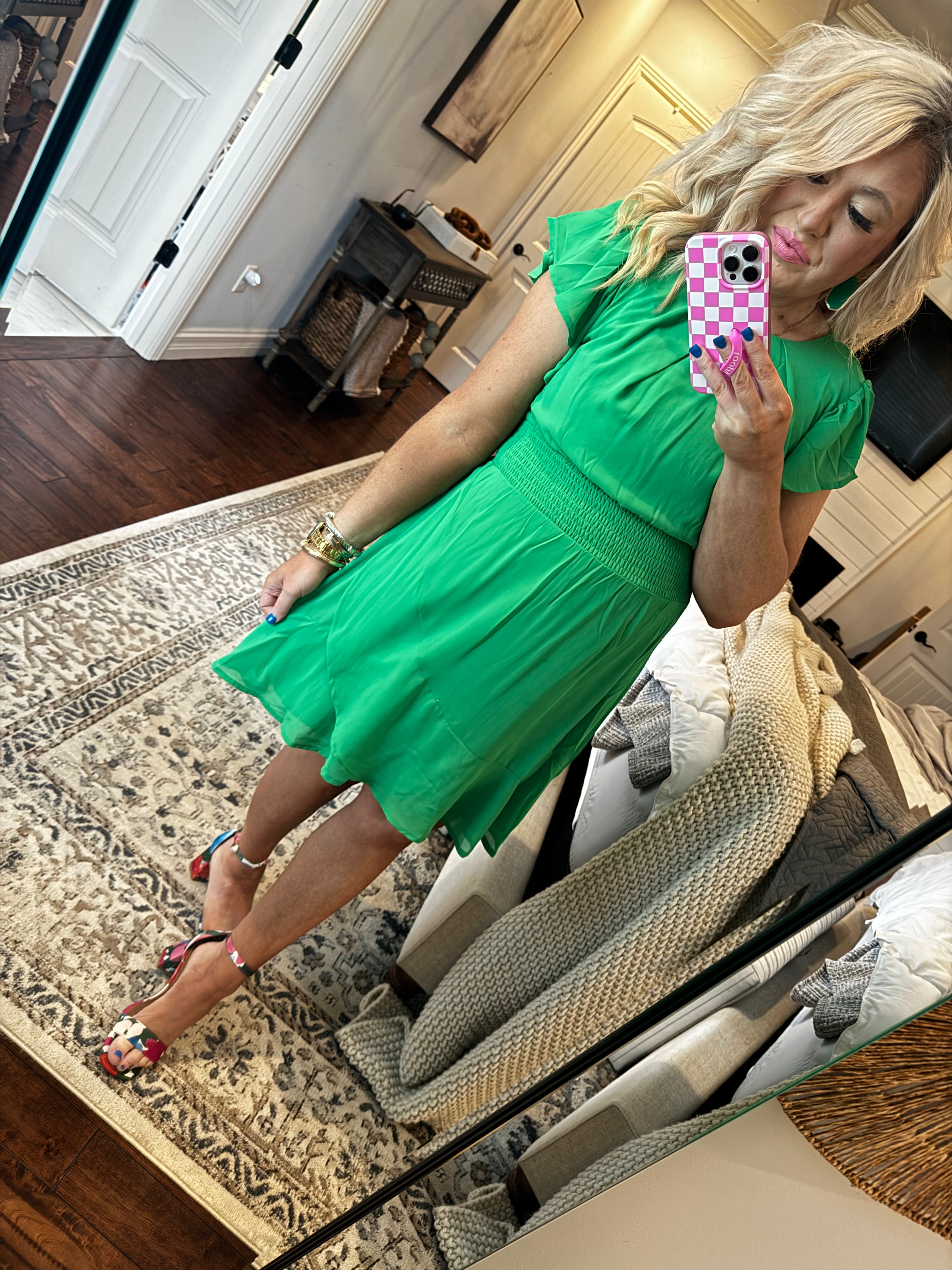 KELLY GREEN DRESS