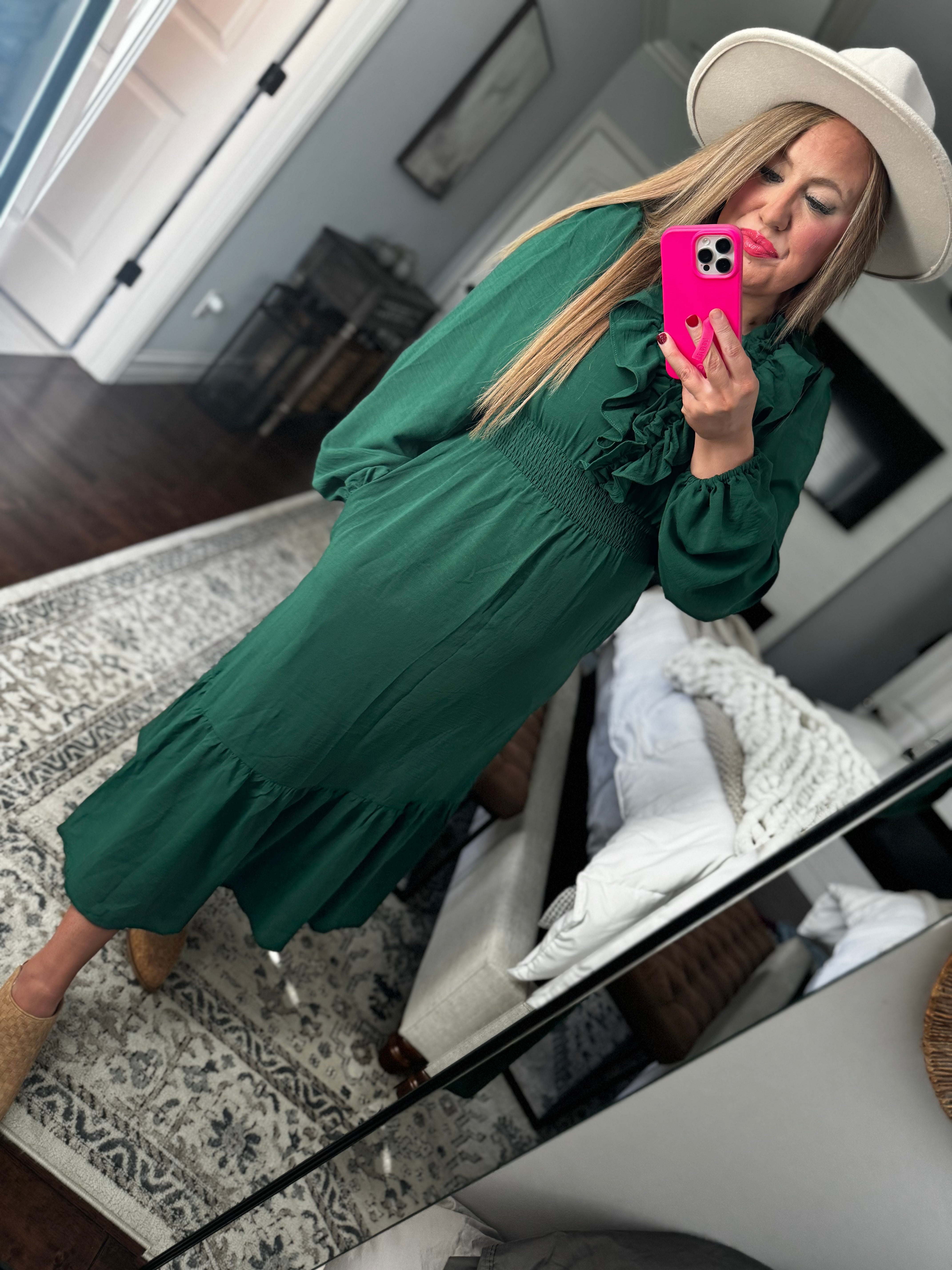 HUNTER GREEN DRESS 35Y