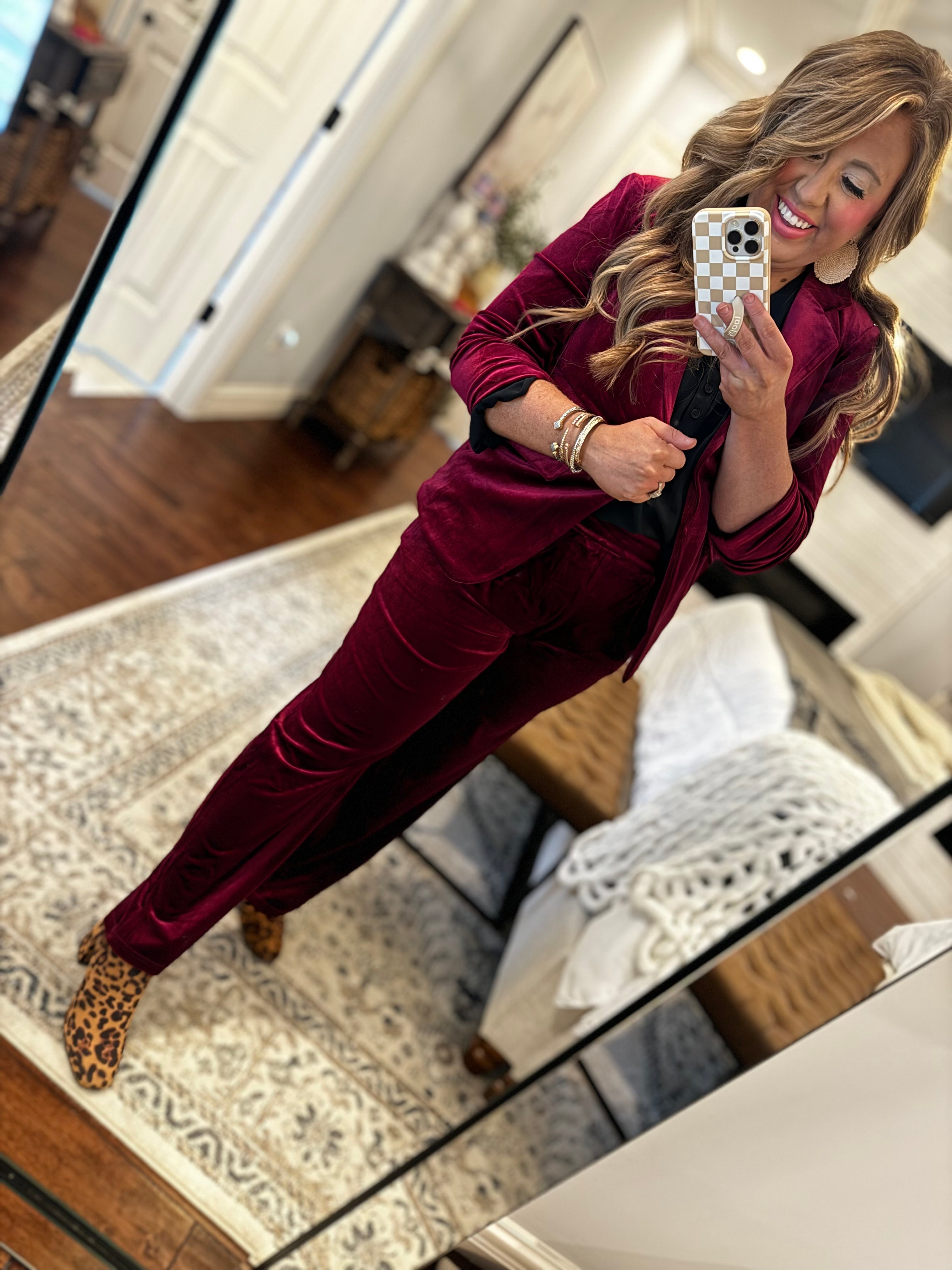 BURGUNDY BLAZER OUTFIT 8W