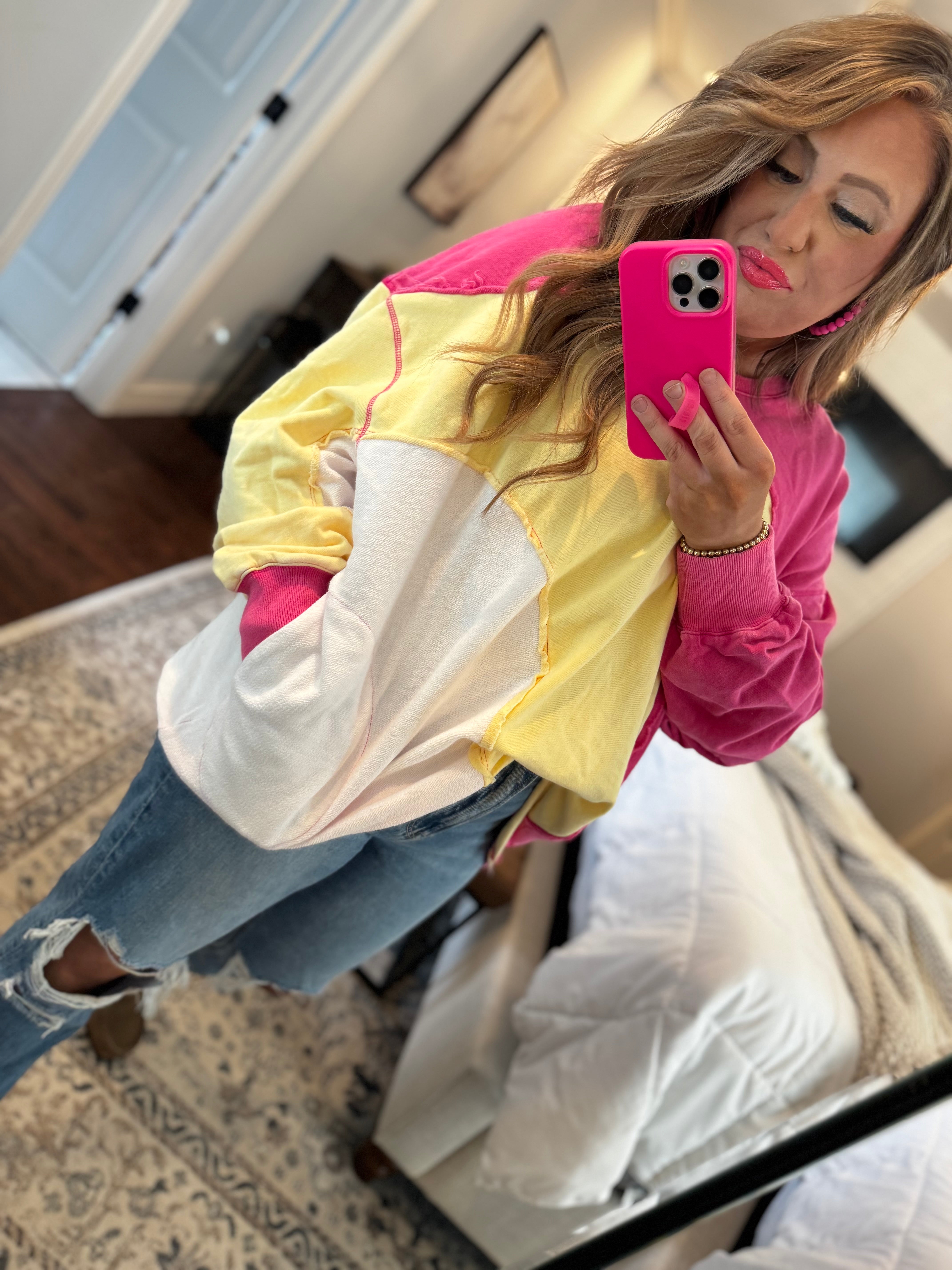 OVERSIZED FUSICHA/LEMON SWEATSHIRT- 7Z