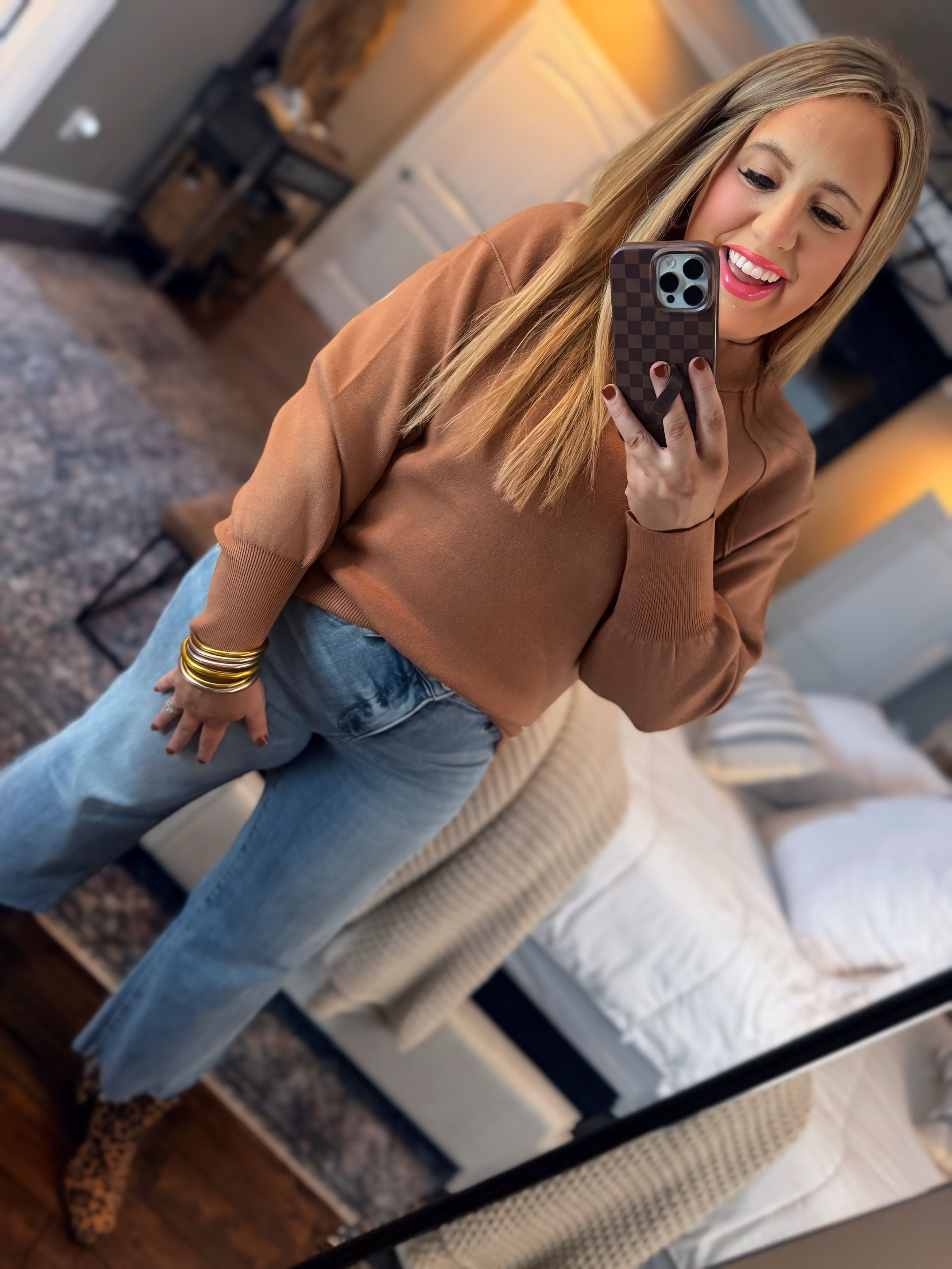 COGNAC SWEATER 6N