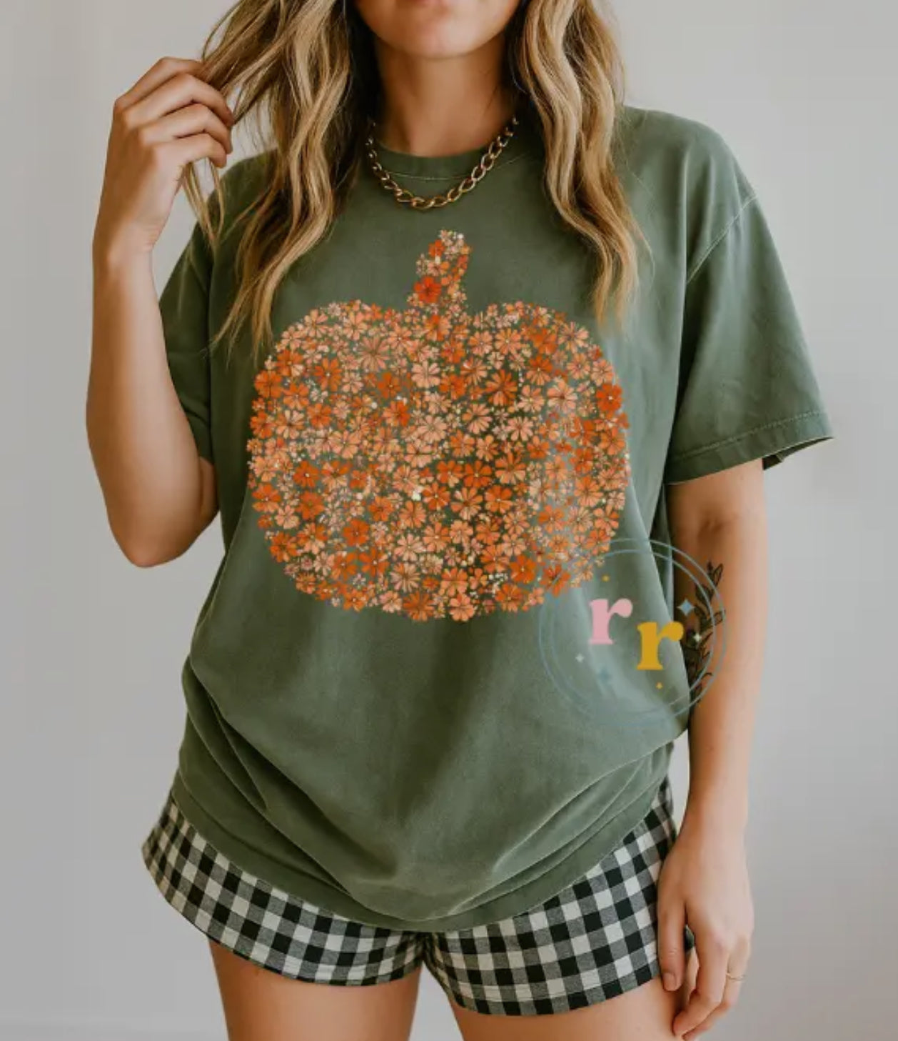 FLORAL PUMPKIN TEE N12