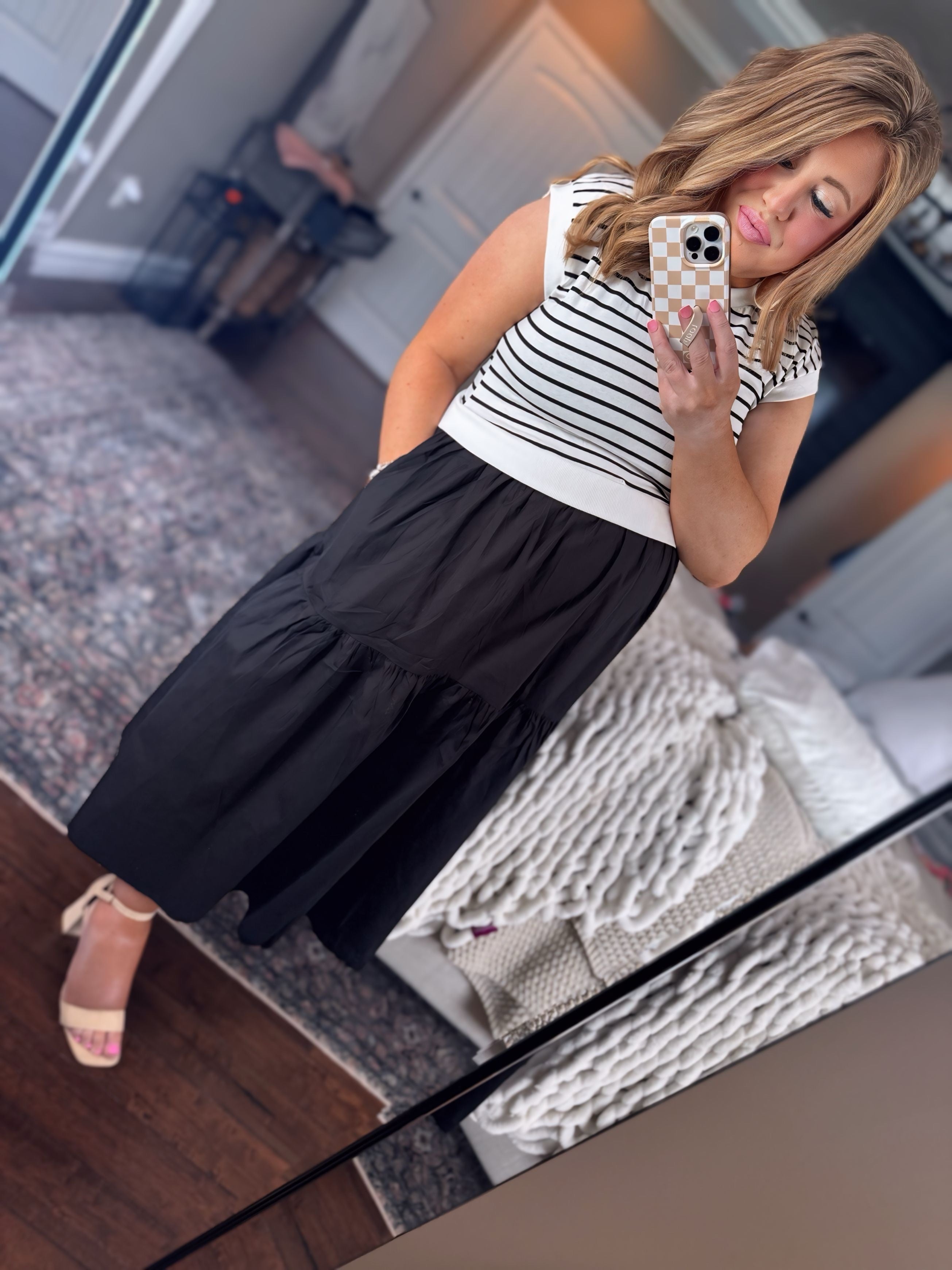 BLACK STRIPE DRESS 4F