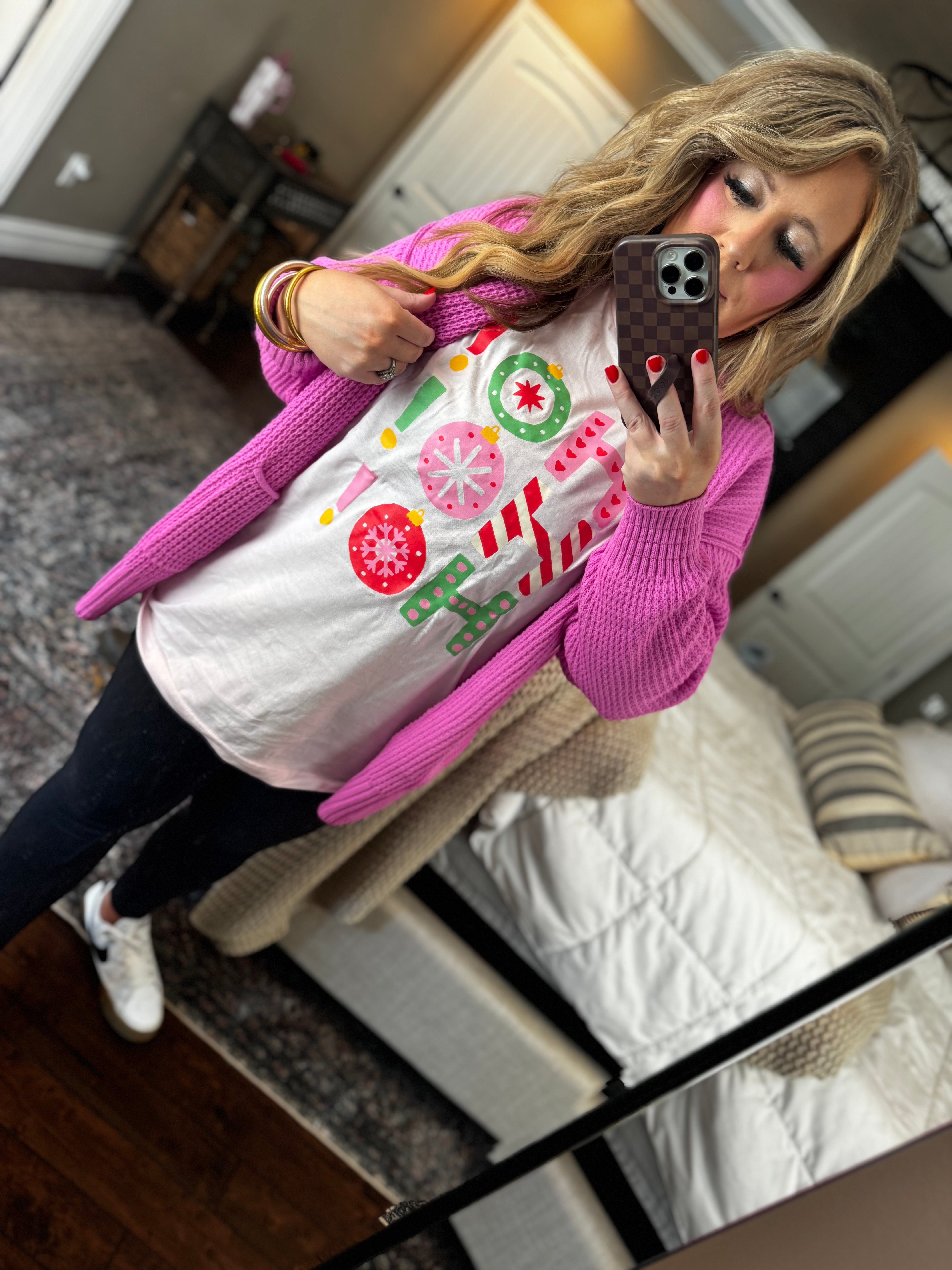 HO HO HO TOP SHORT SLEEVE TOP R14