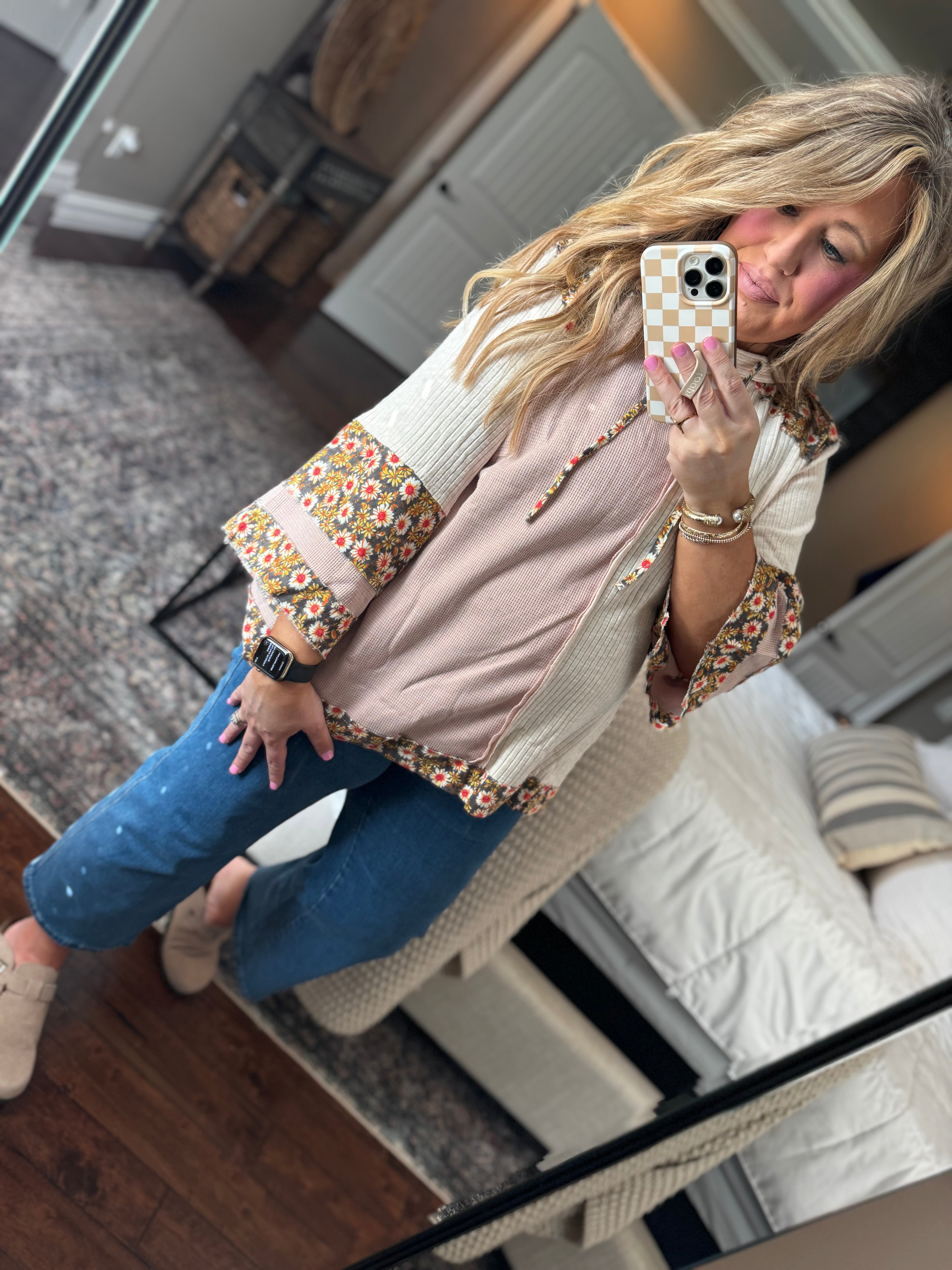 POL ALMOND FLORAL HOODIE K9