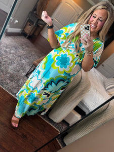 BLUE/YELLOW DRESS -K18