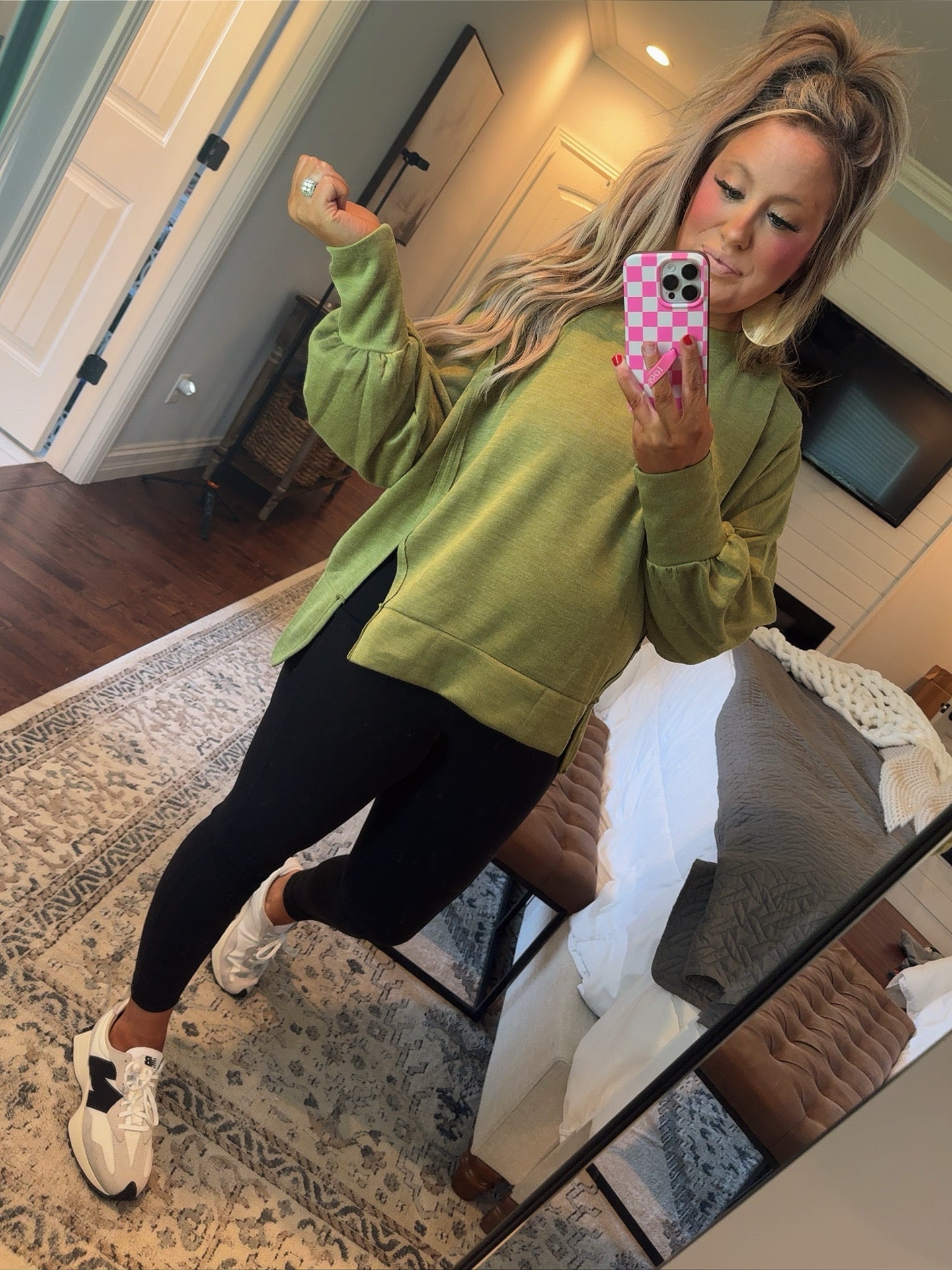 GREEN PULLOVER TOP 23L