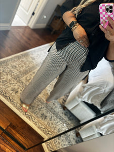 BLACK/ MOCHA CHECKERED PANTS- 9F