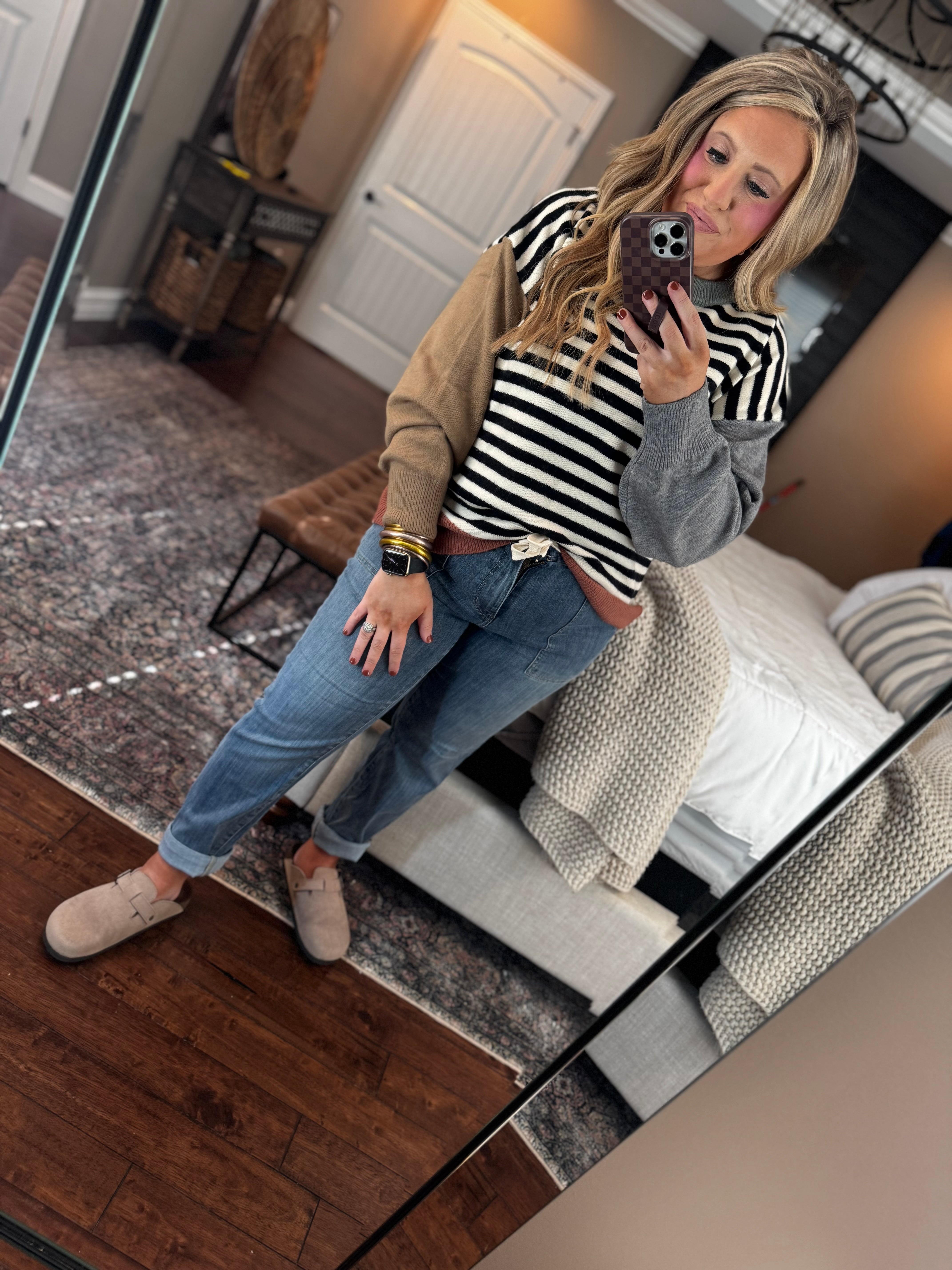 IVORY / BLACK STRIPE SWEATER M7