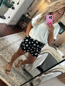 BLACK SPOTTED SHORTS