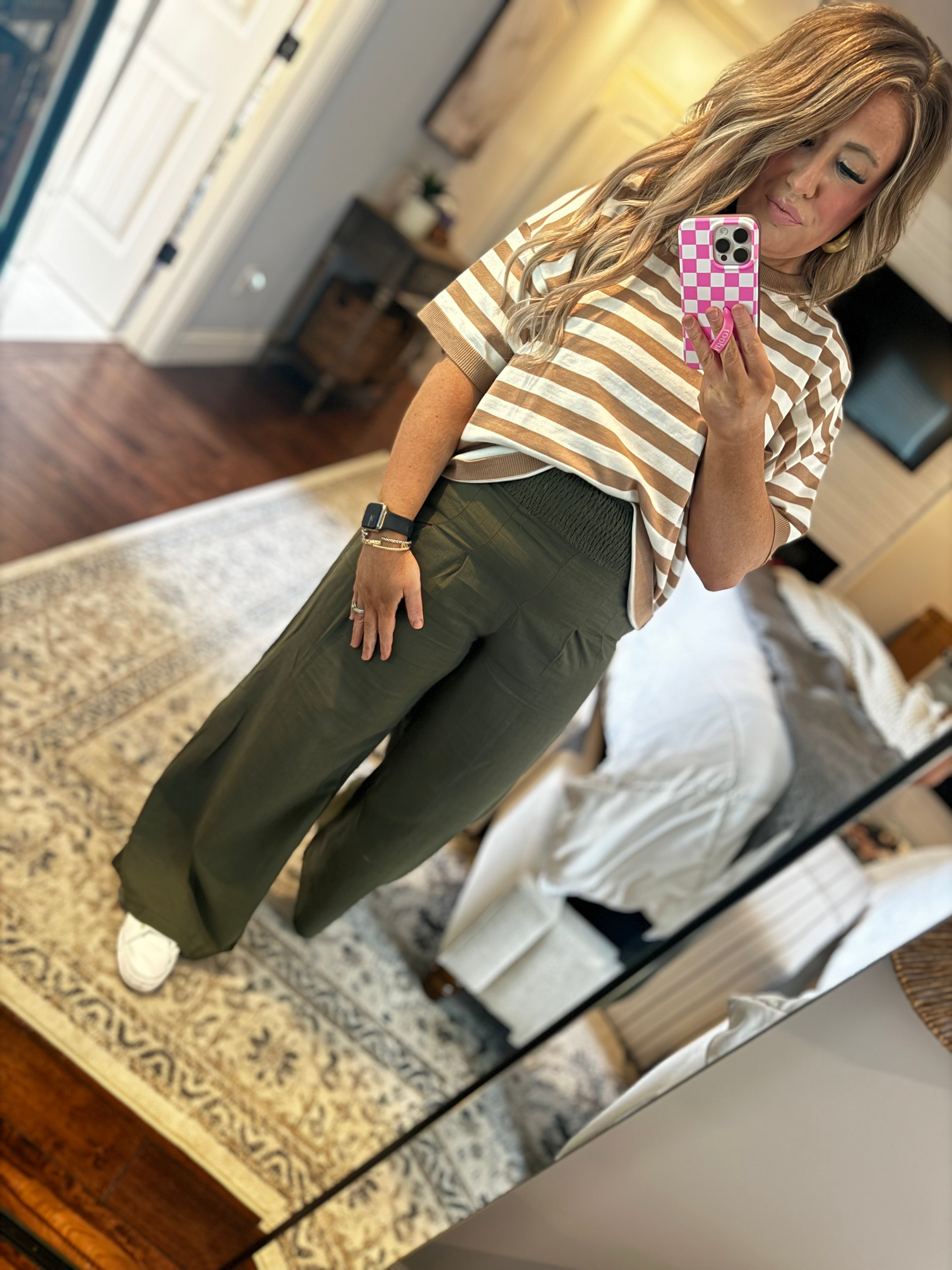 OLIVE PANTS- 16F