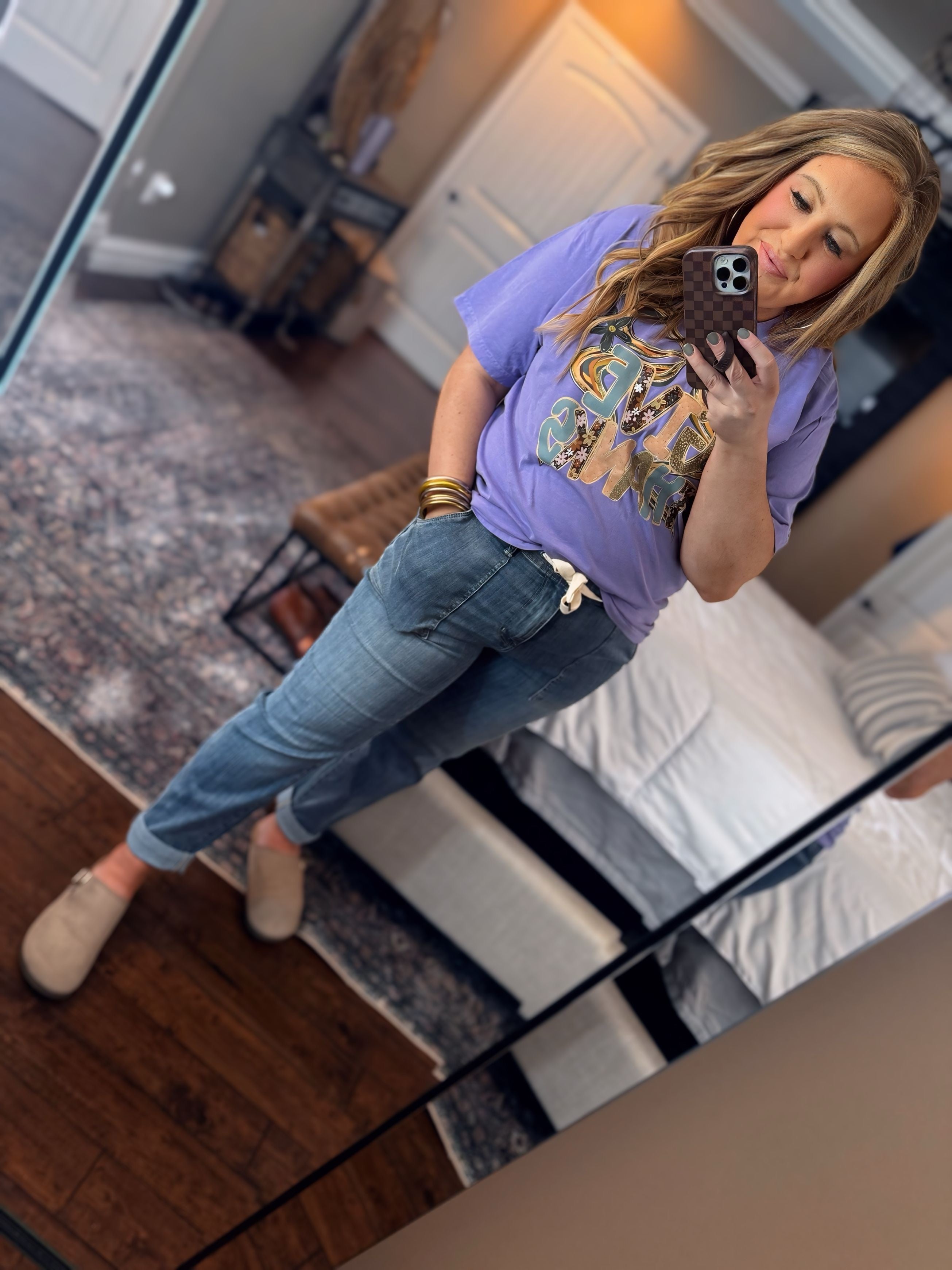 GIVE THANKS TEE P23 PURPLE