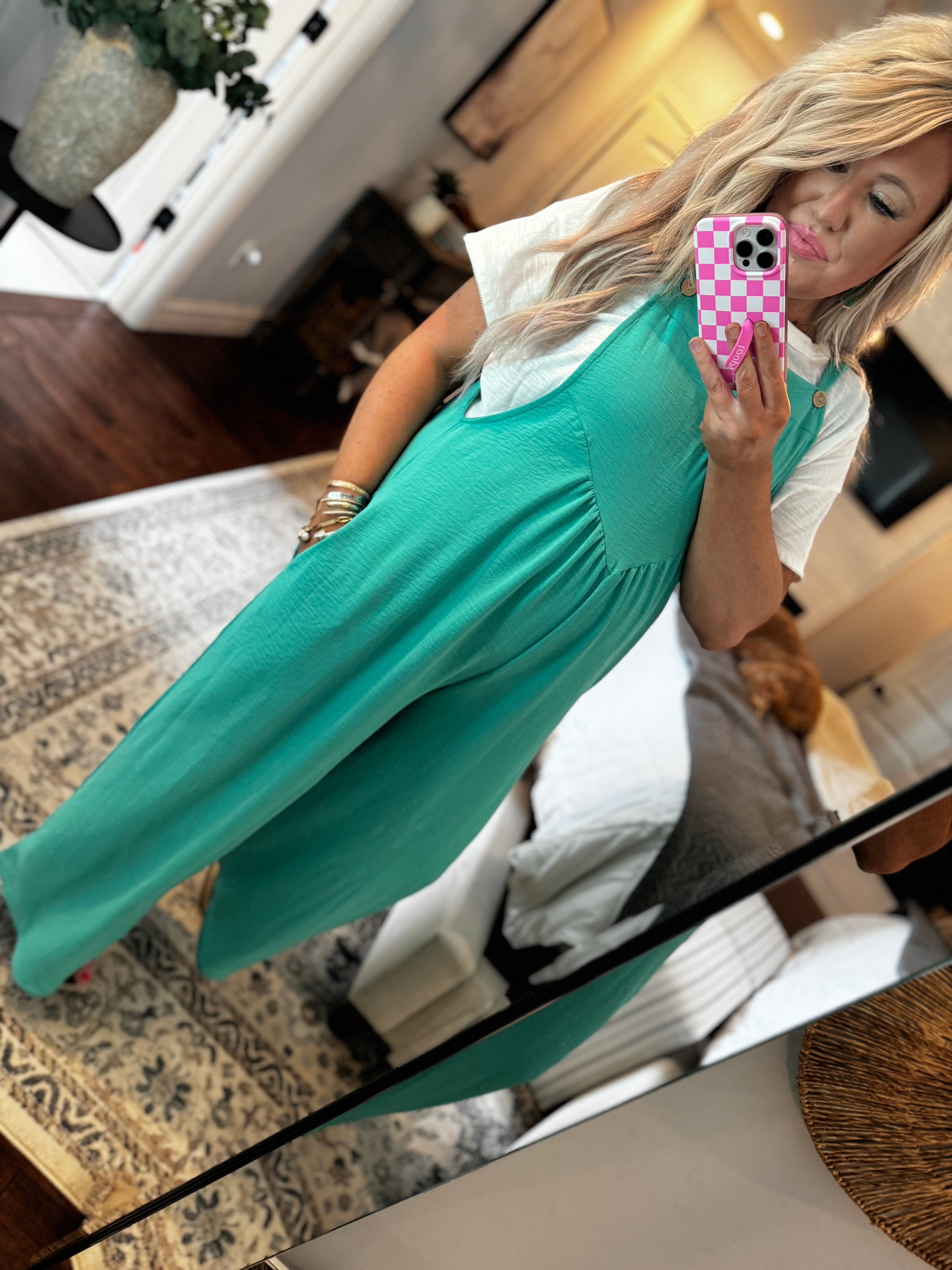 GREEN JUMPSUIT