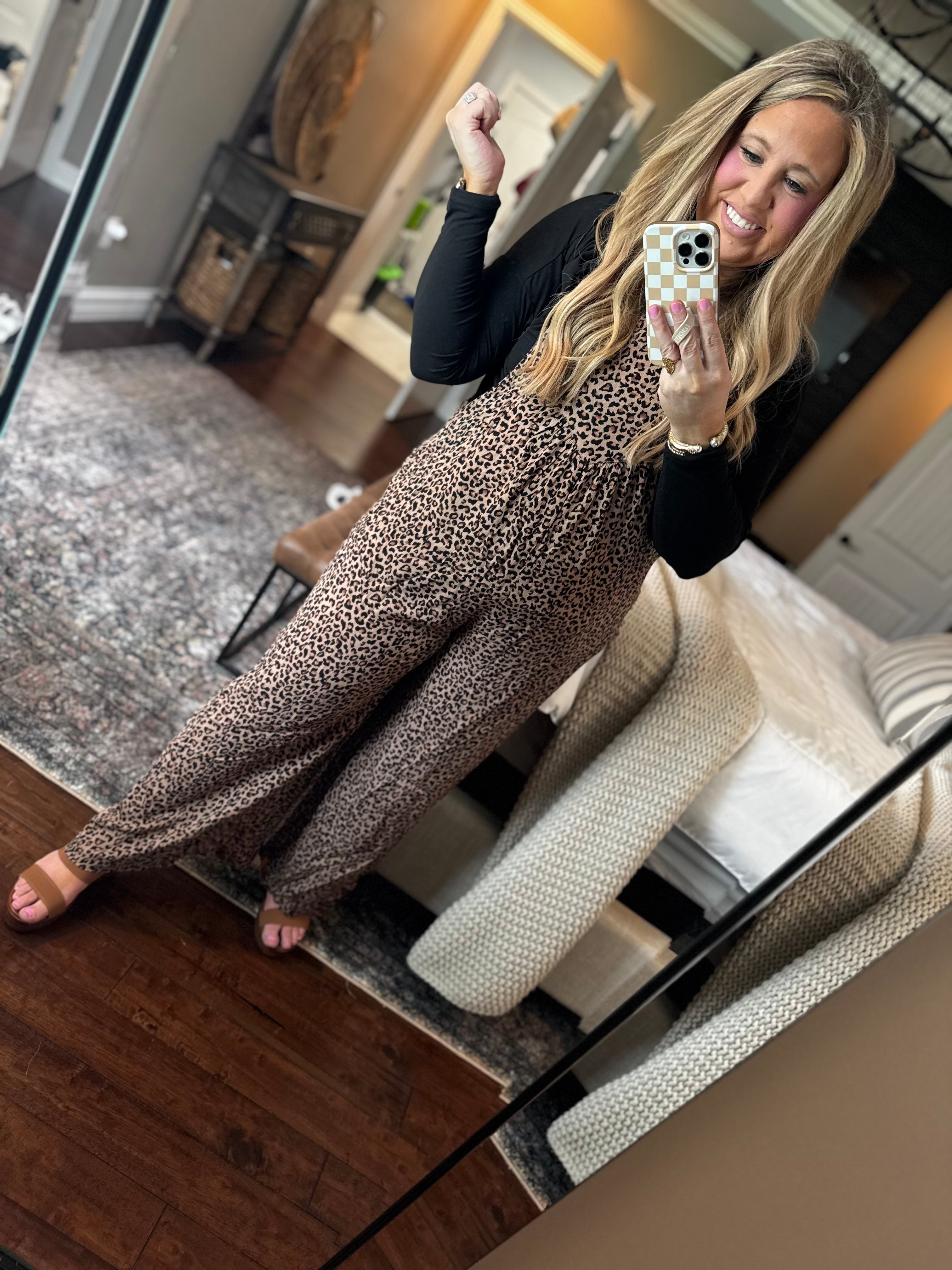 TAUPE ANIMAL PRINT JUMPER 10K