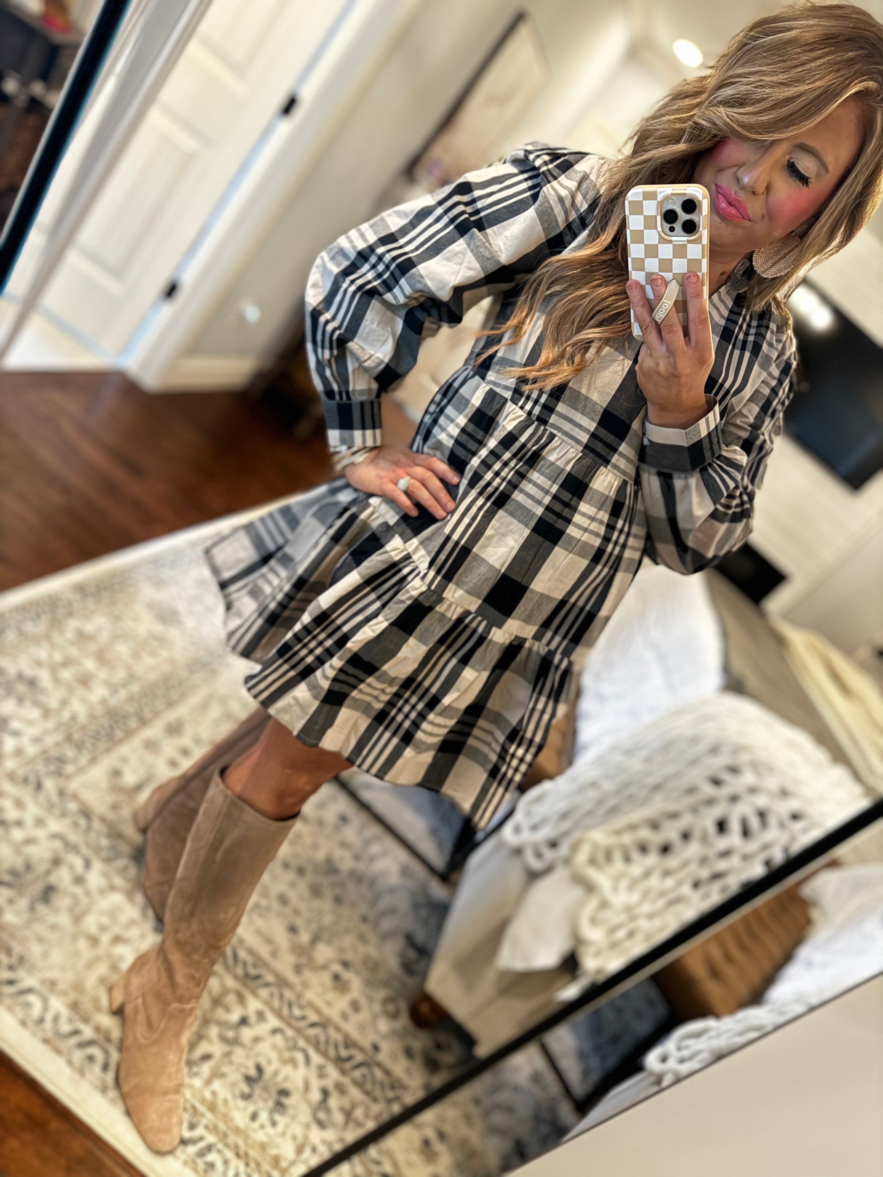 SHANNON PLAID MUDPIE DRESS 11W