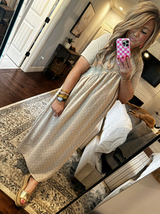 TAUPE DOTTED MAXI 26D