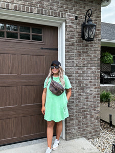 GREEN T-SHIRT DRESS