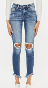 KANCAN DISTRESSED HIGH RISE SKINNY JEANS