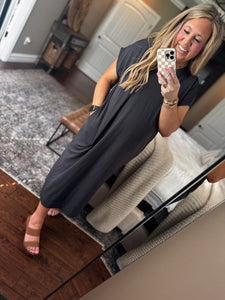 MUDPIE LENNY BASIC MIDI DRESS  K6