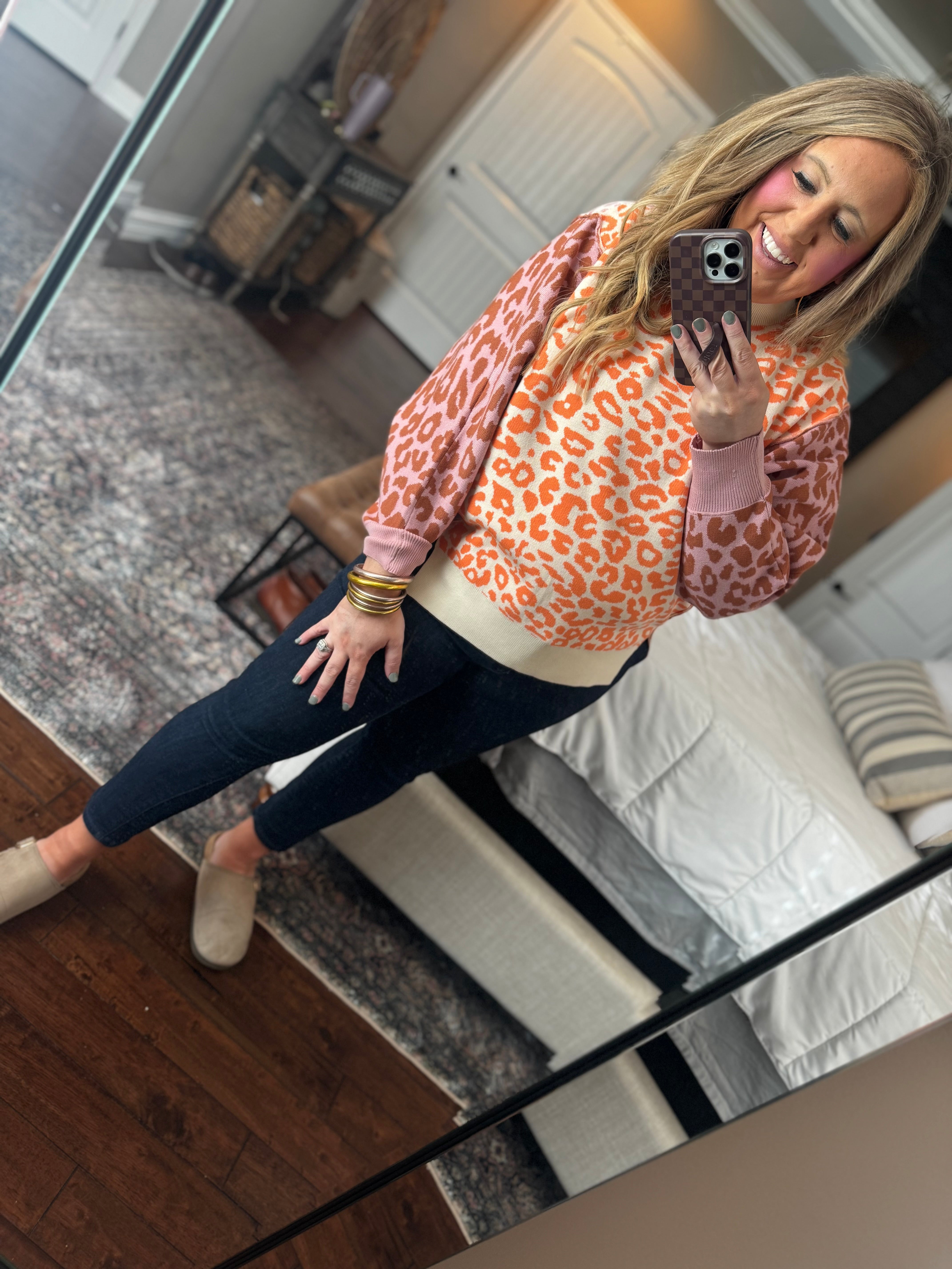 MULTI  LEOPARD PRINT SWEATER P1