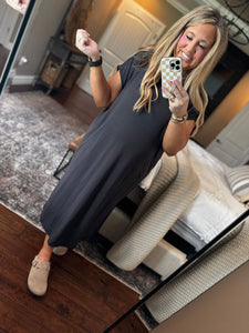 MUDPIE LENNY BASIC MIDI DRESS  K6