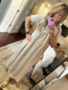 TAUPE DOTTED MAXI 26D