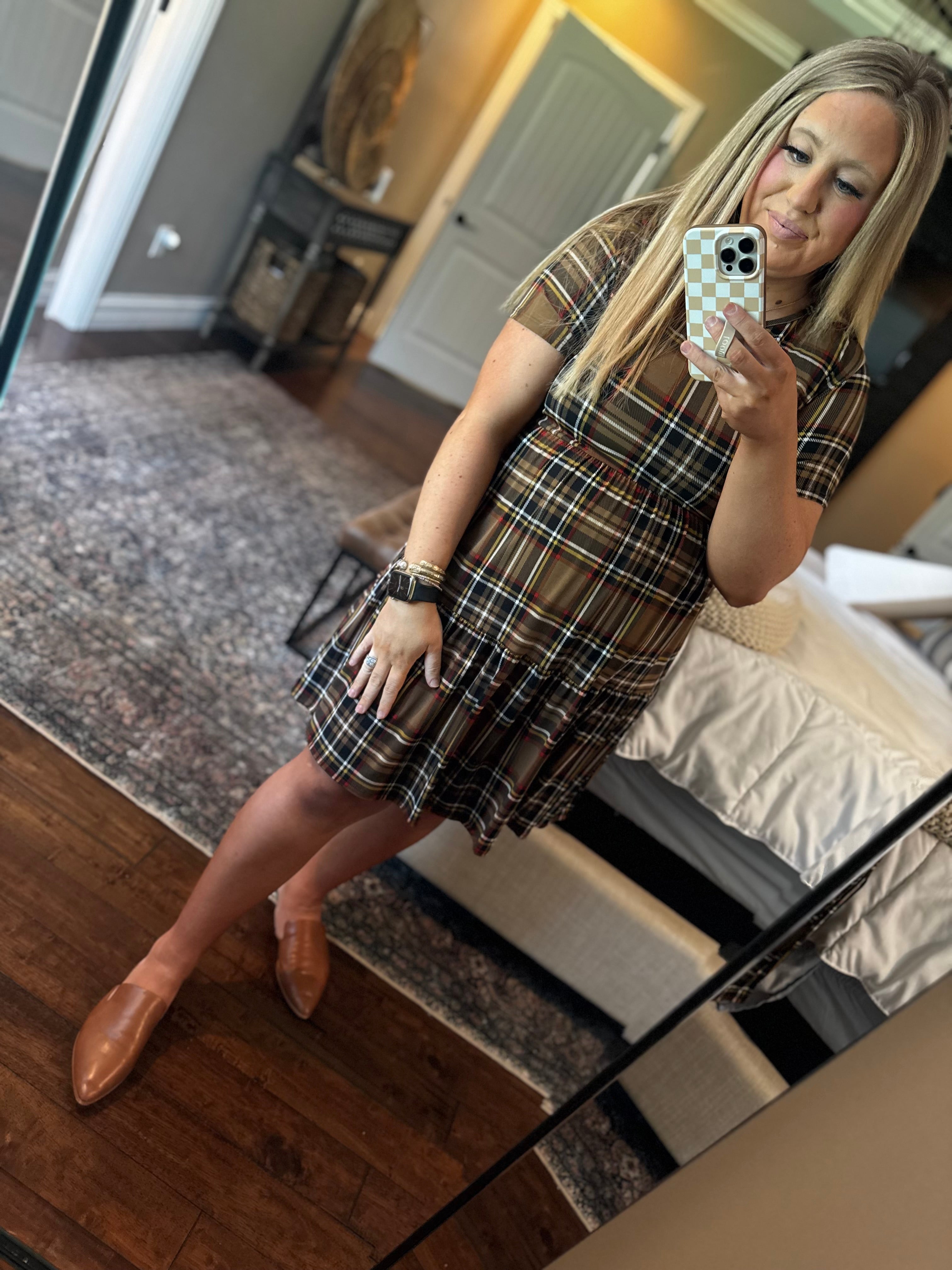 CHECKED FALL DRESS *