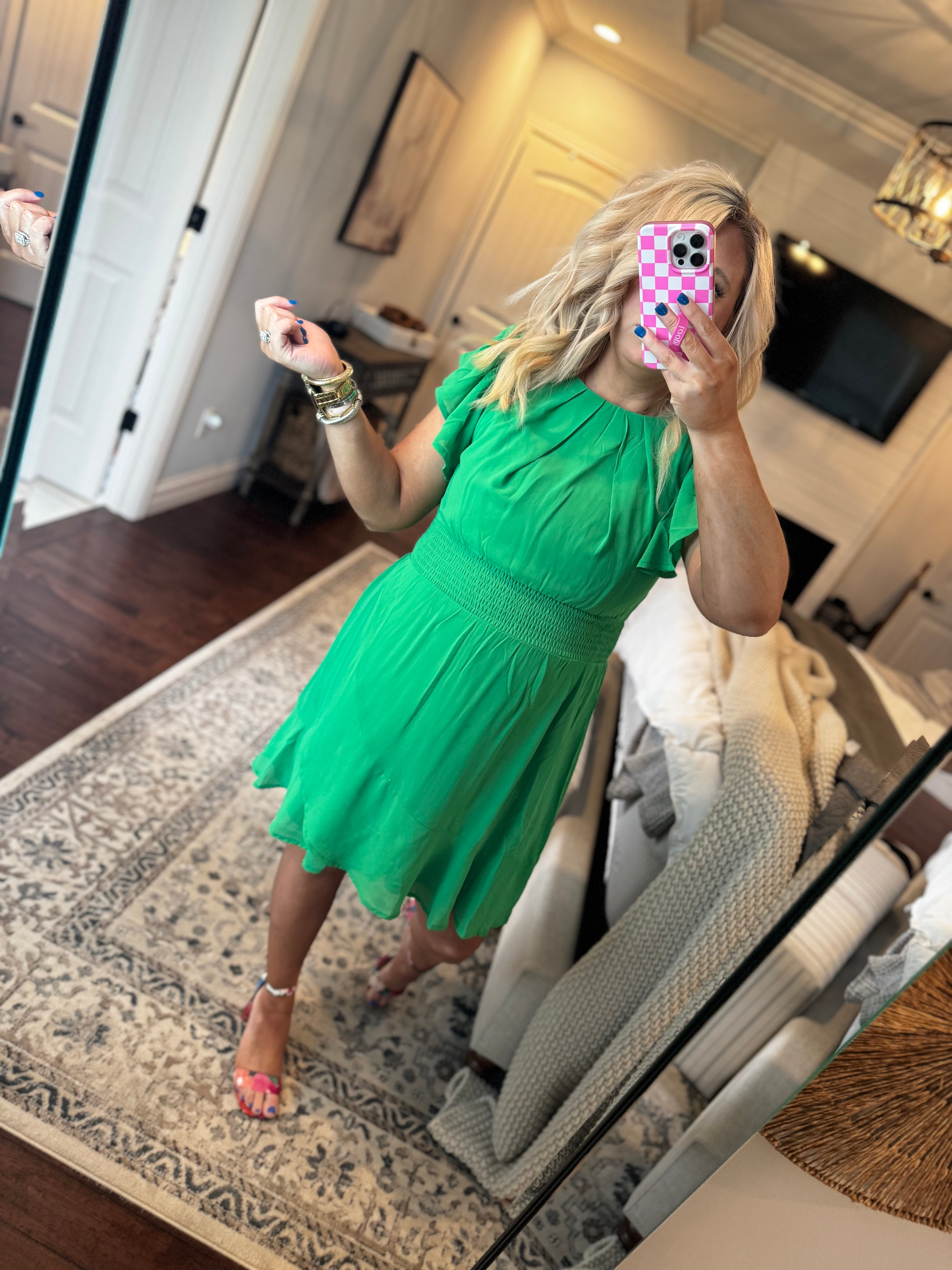 KELLY GREEN DRESS