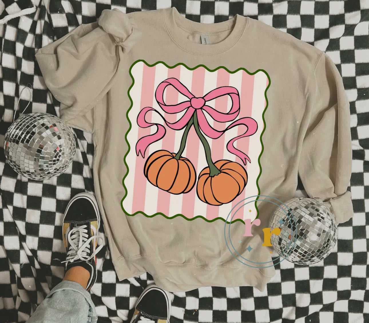 PUMPKIN BOW SWEATSHIRT N8