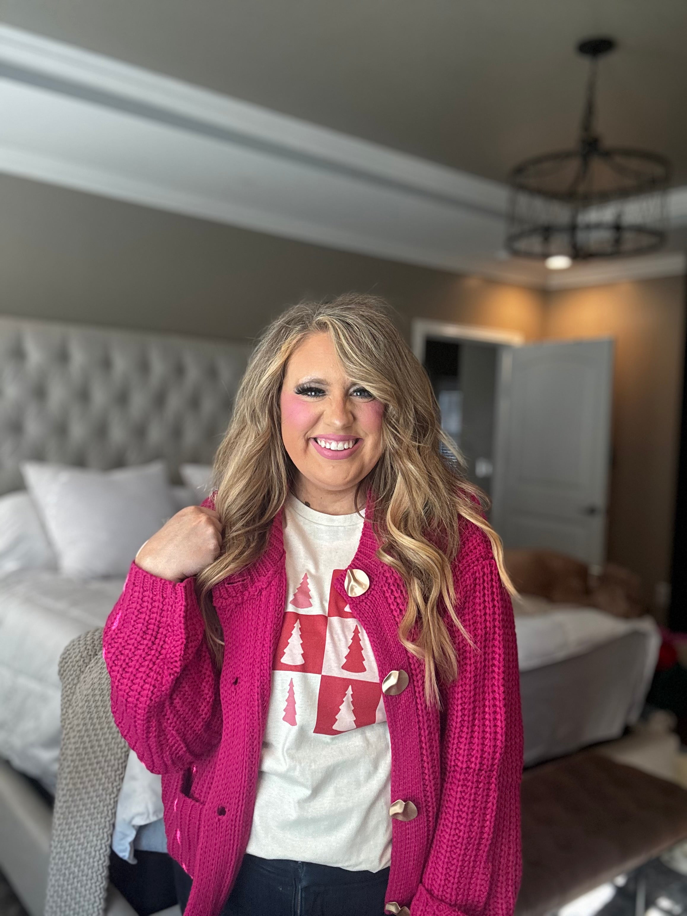 CHECKED CHRISTMAS TREE SHORT SLEEVE TEE