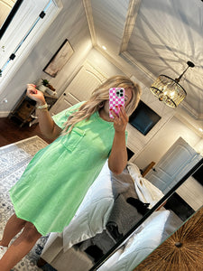 GREEN T-SHIRT DRESS