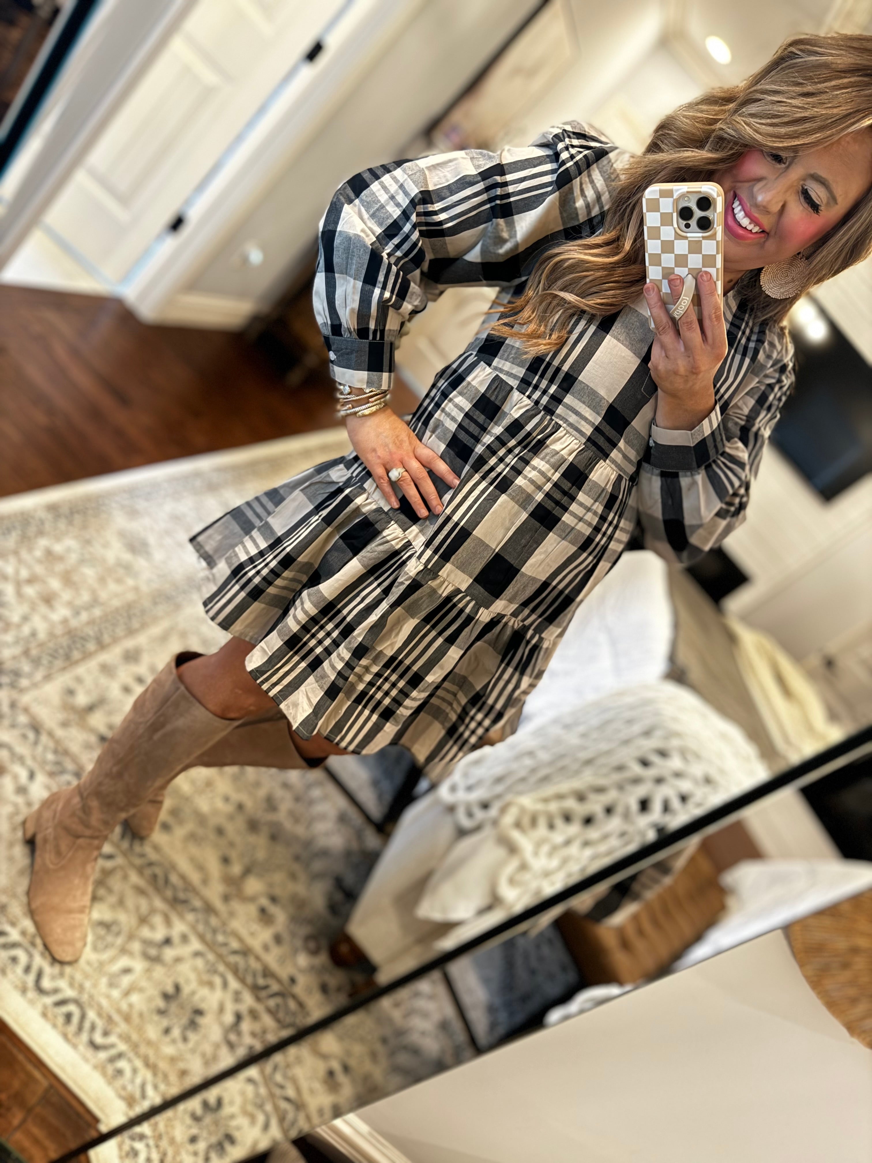 SHANNON PLAID MUDPIE DRESS 11W