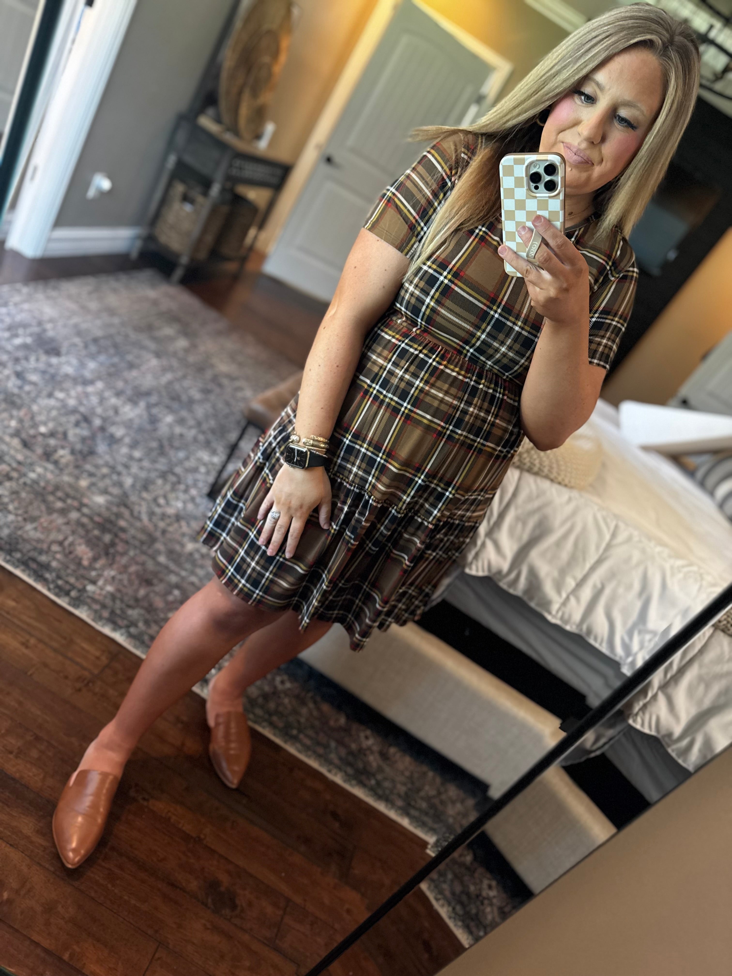 CHECKED FALL DRESS *