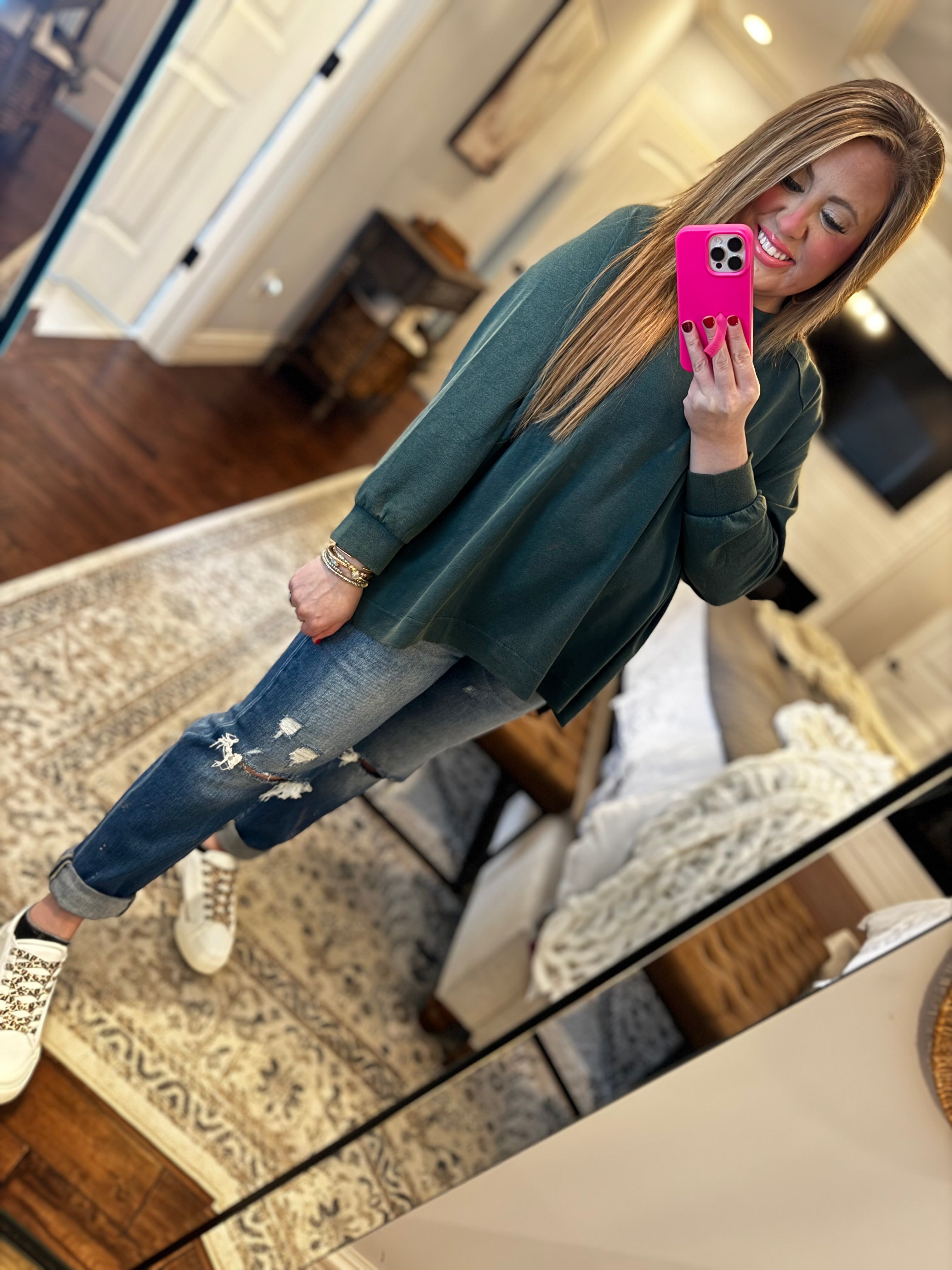 EASEL TEAL GREEN PULLOVER- 16Y