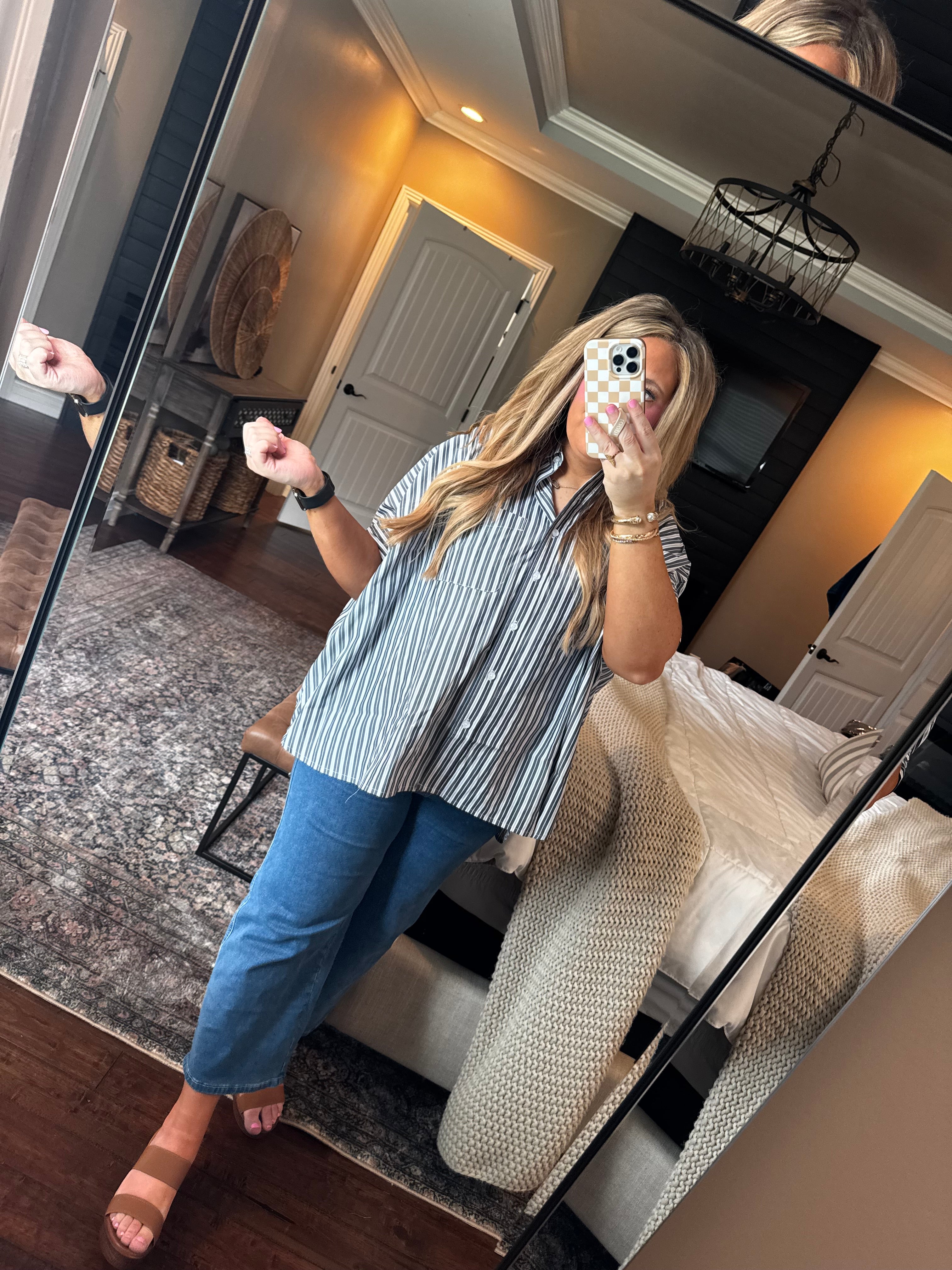 BLACK STRIPE TOP- 24K