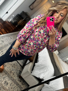 MULTI FLORAL TOP 18B