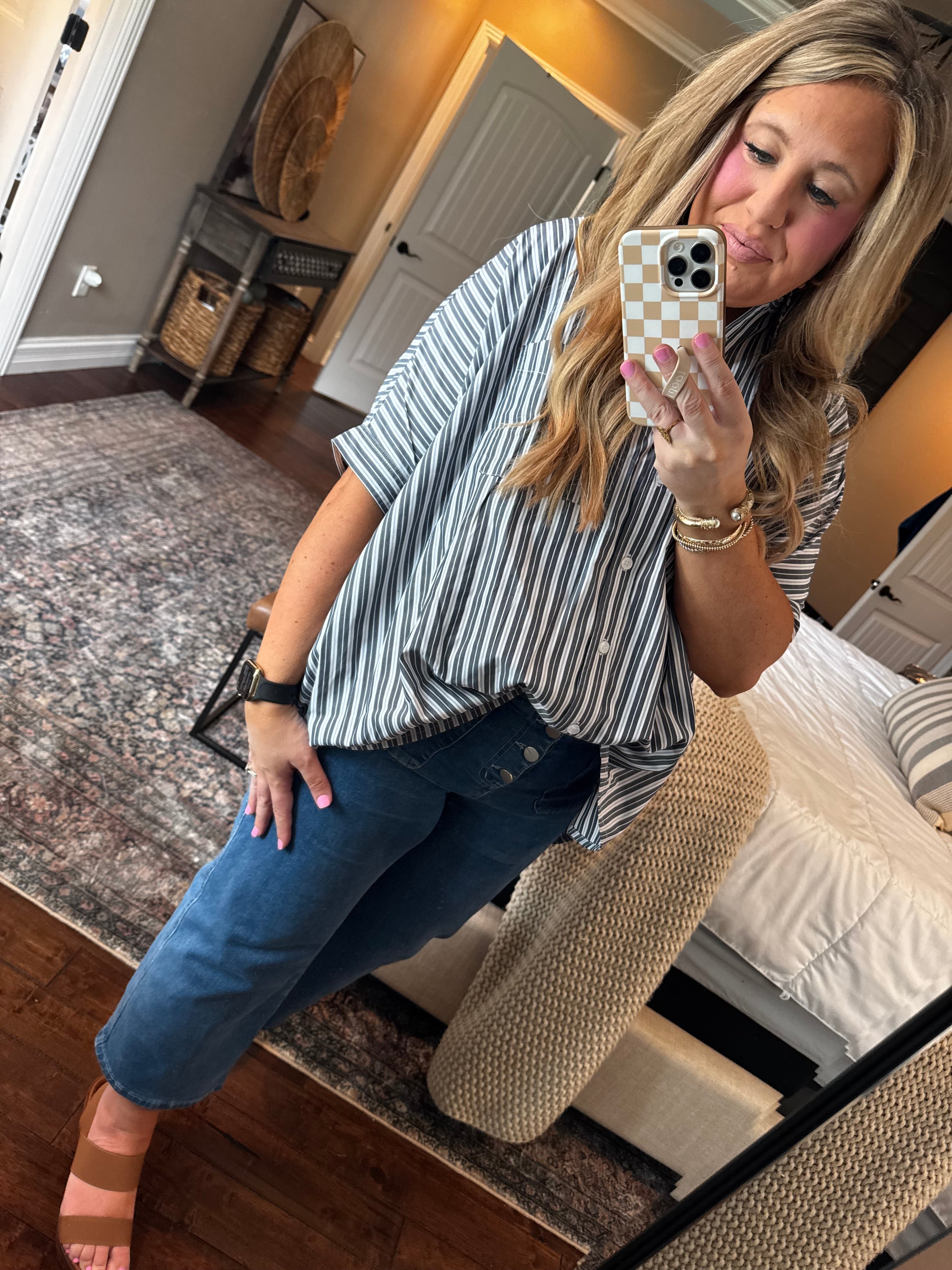 BLACK STRIPE TOP- 24K