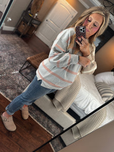 KHAKI STRIPE SWEATER M 14