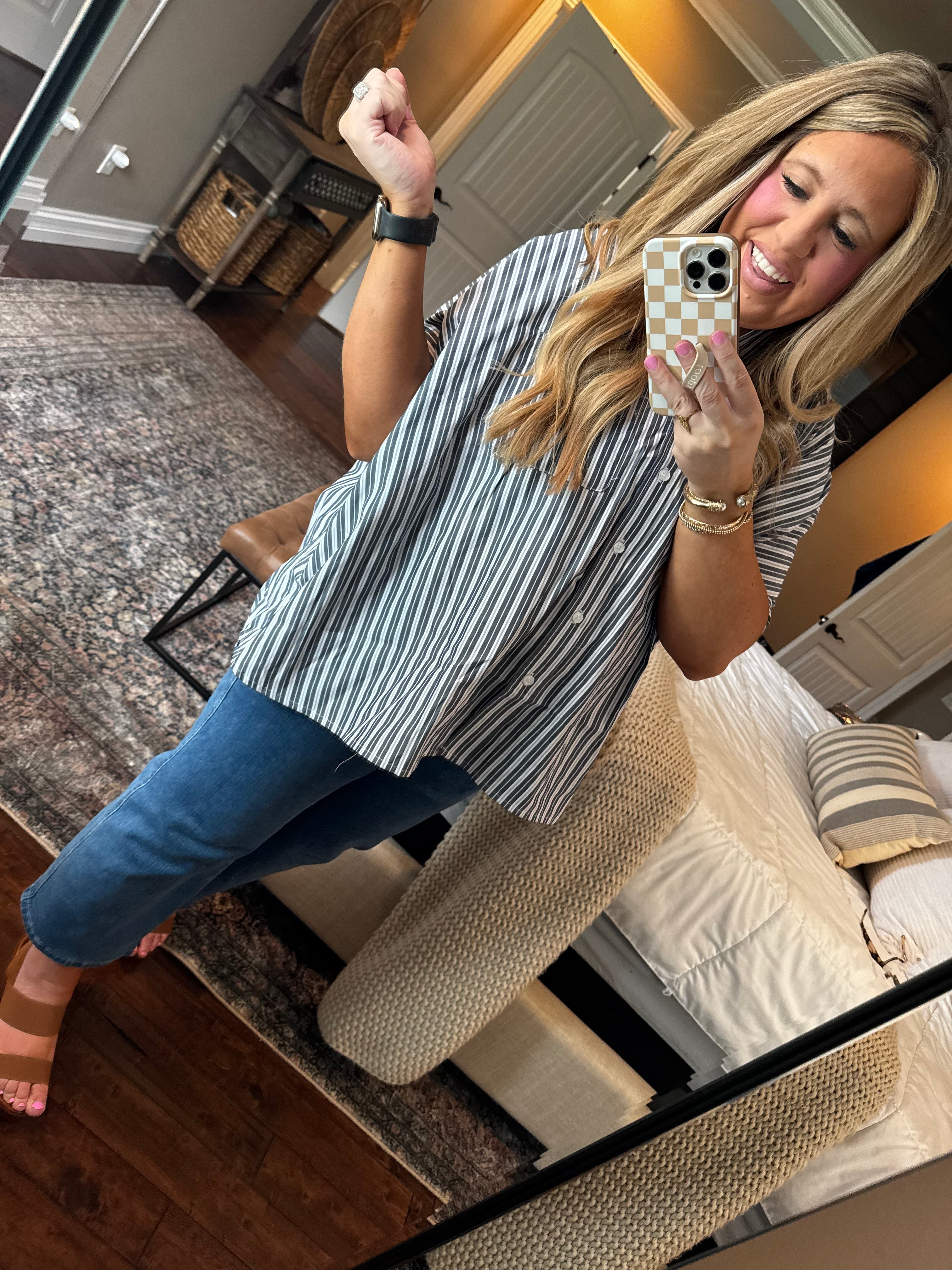 BLACK STRIPE TOP- 24K